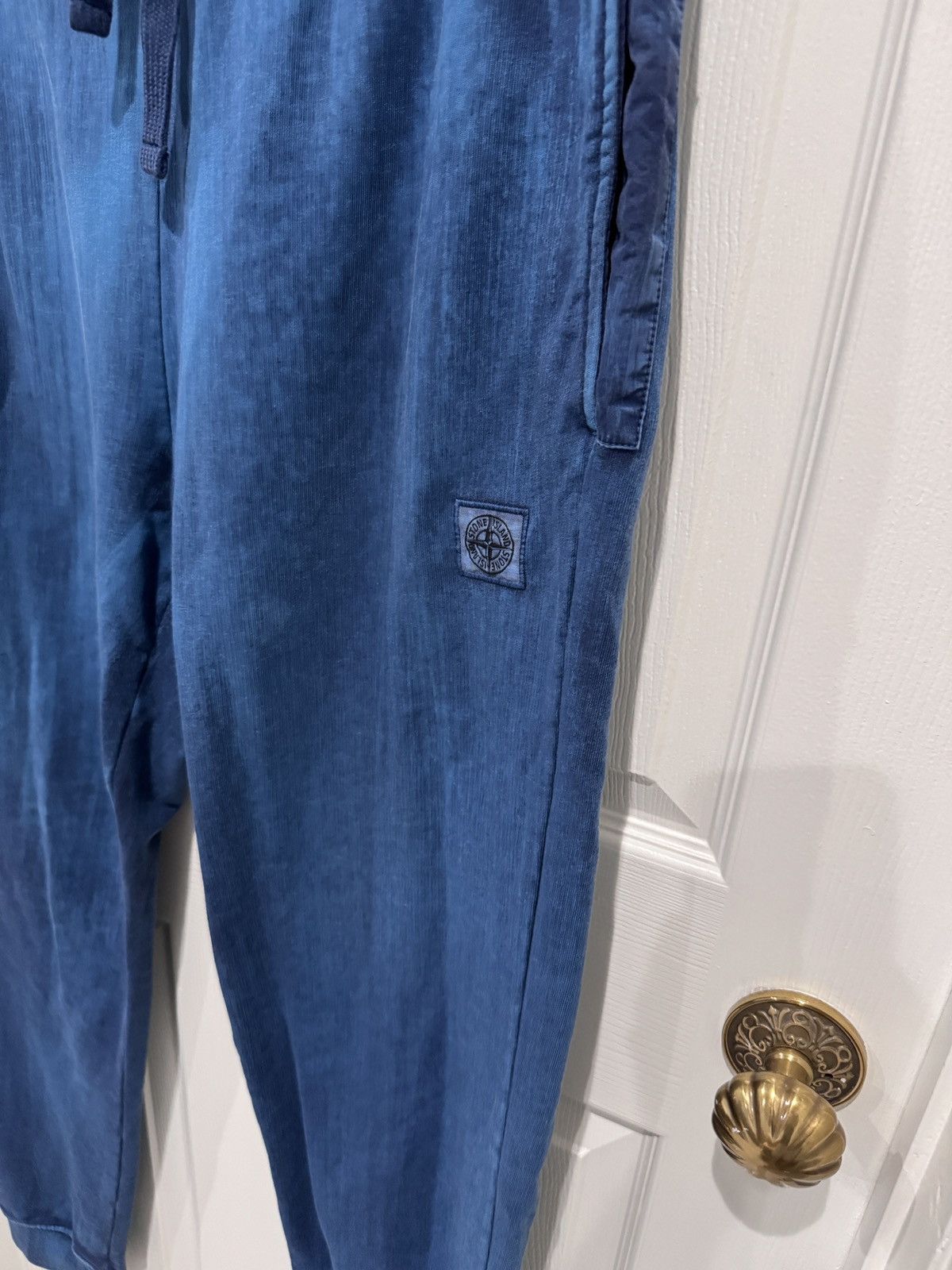 Stone Island Stone Island Blue Paint Stroke Sweatpants Sz L (fits 33-36) Size US 34 / EU 50 - 4 Thumbnail