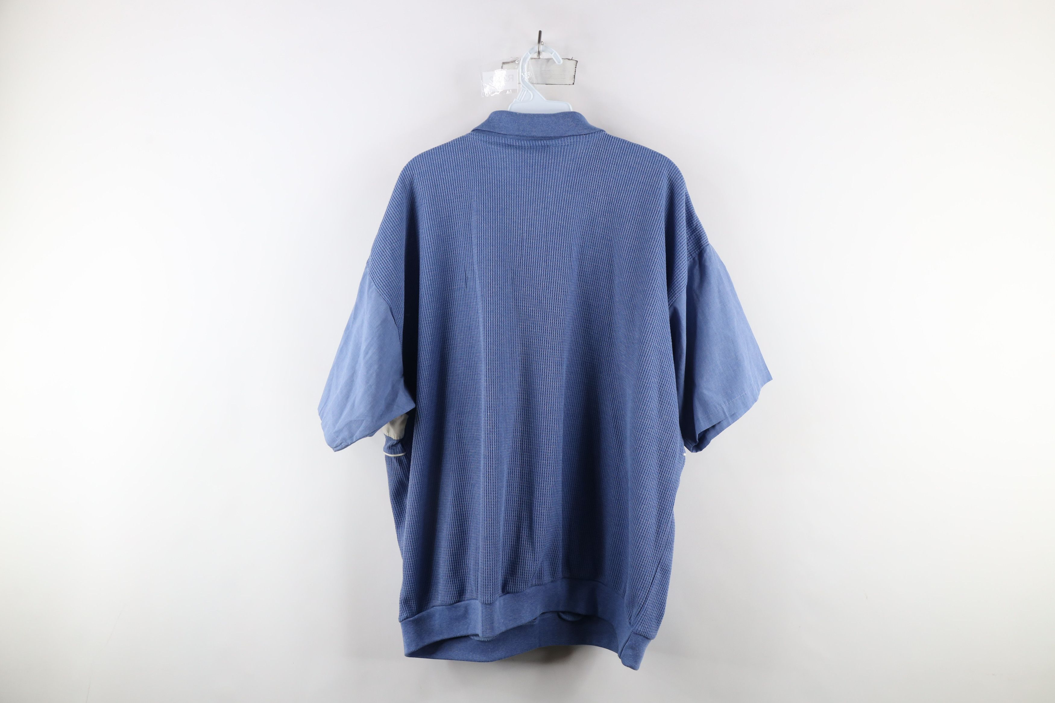 Vintage Vintage 90s Streetwear Ribbed Knit Pullover Polo Shirt Size US XXL / EU 58 / 5 - 6 Thumbnail