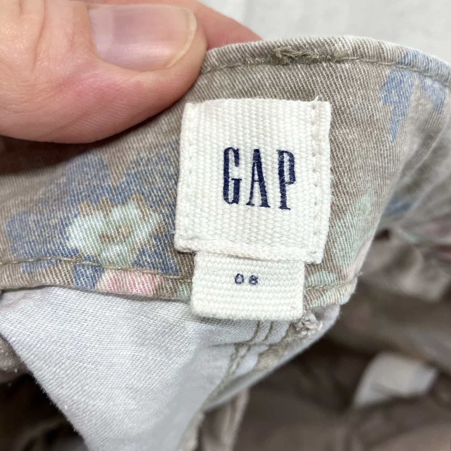 Gap Gap Women's Floral Chino Shorts Size 8 Multicolor Retro 90s Festival Casual Summer Size 30" / US 8 / IT 44 - 3 Thumbnail