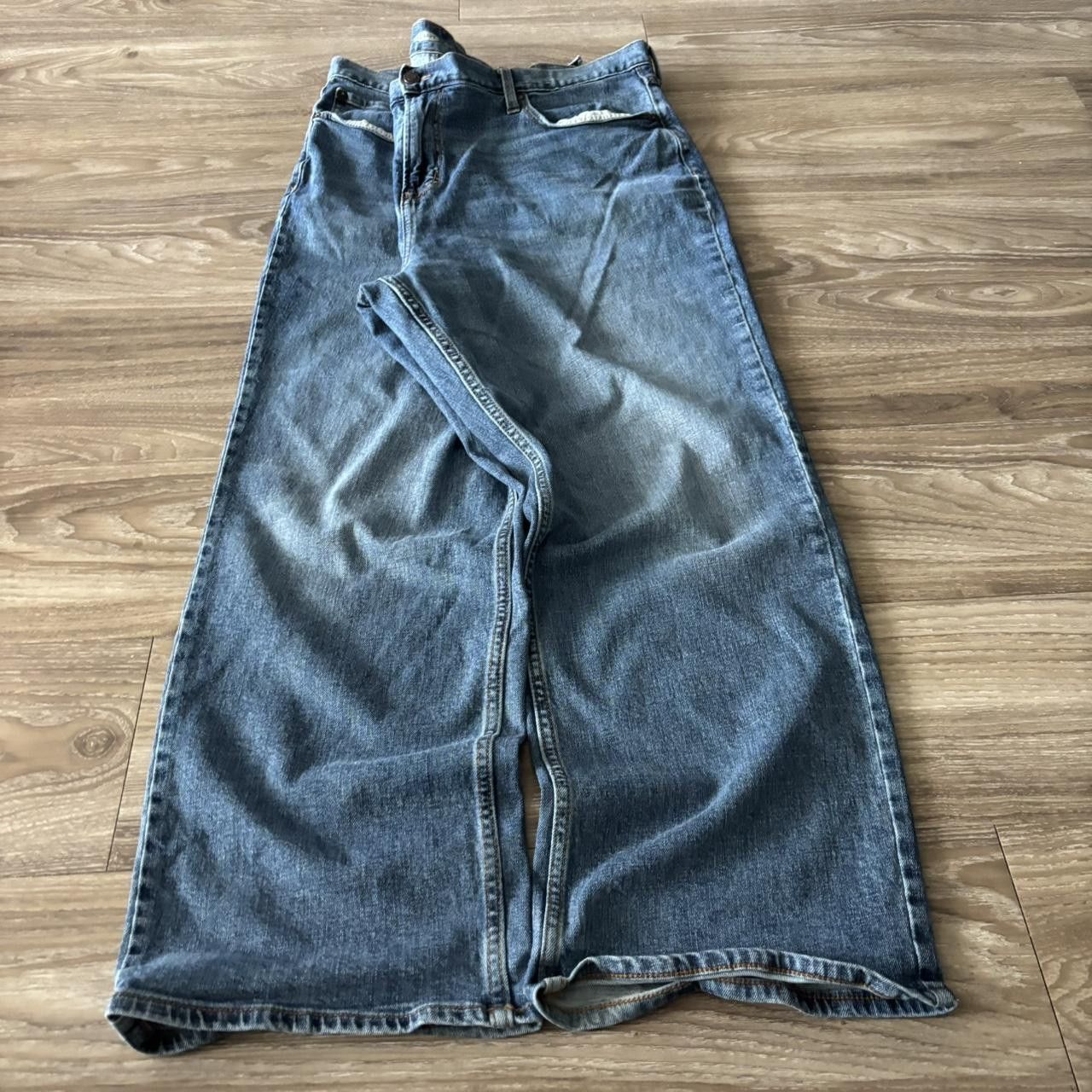 Old Navy Crazy Vintage Y2K/2000s Baggy Medium Wash Old Navy Skater Loose Denim Jeans! 42x30 Size US 42 / EU 58 - 3 Thumbnail