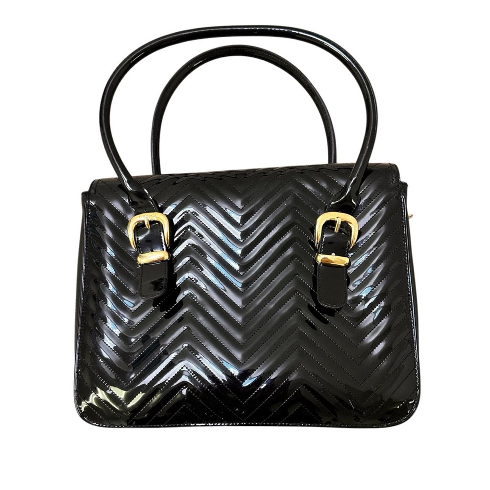 Ted Baker Ted Baker Agathis Quilted Patent Shoulder Bag - Black Size ONE SIZE - 3 Thumbnail