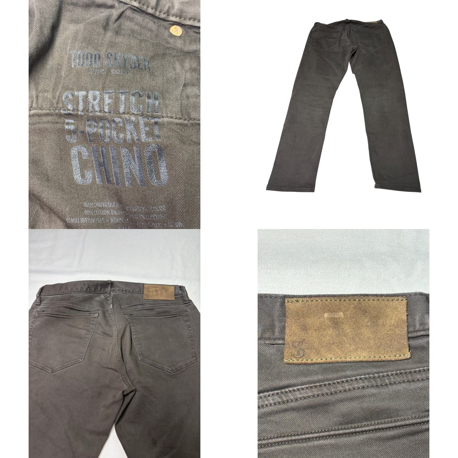 Todd Snyder Todd Snyder Stretch 5-Pocket Chino Pants Gray Brown 31x30 Mens Slim Straight 5-Pocket Denim Styling Size US 31 - 8 Thumbnail