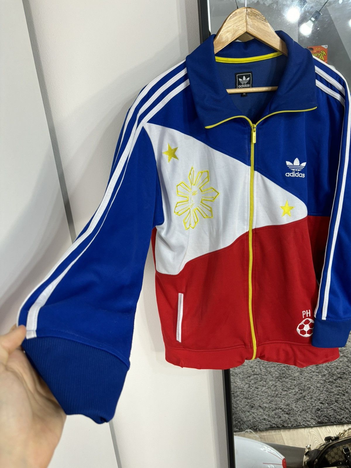 Adidas × Vintage Rare Vintage Adidas Philippines Football Track Jacket Hoodie Size US M / EU 48-50 / 2 - 3 Thumbnail