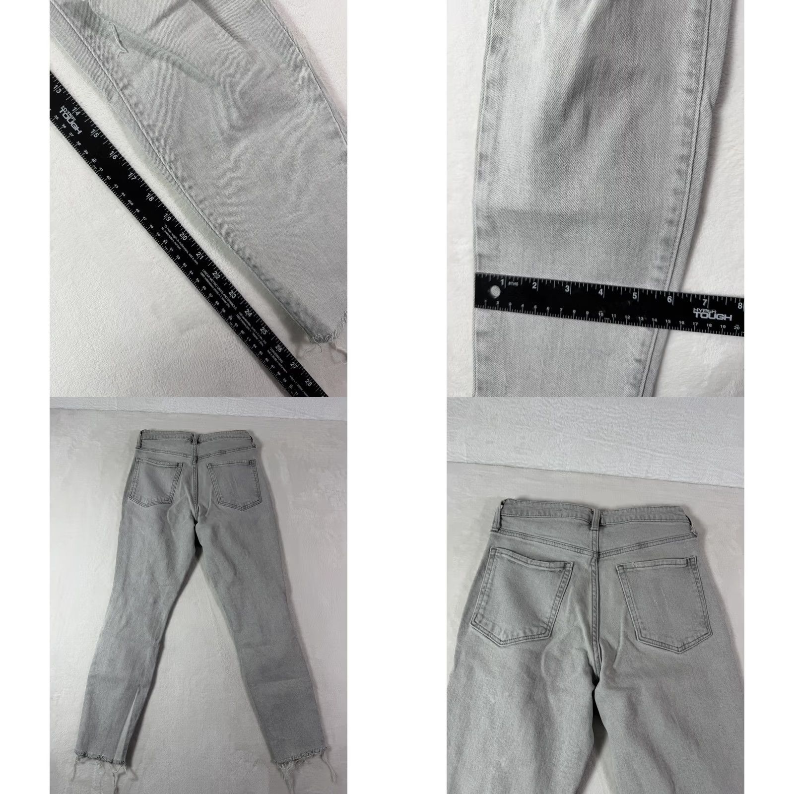Old Navy Old Navy OG Straight High Rise Light Charcoal Jeans Size 6 - 90s Vintage Straight Leg Denim 5-Pocket Womens Jeans Size 28" / US 6 / IT 42 - 8 Thumbnail