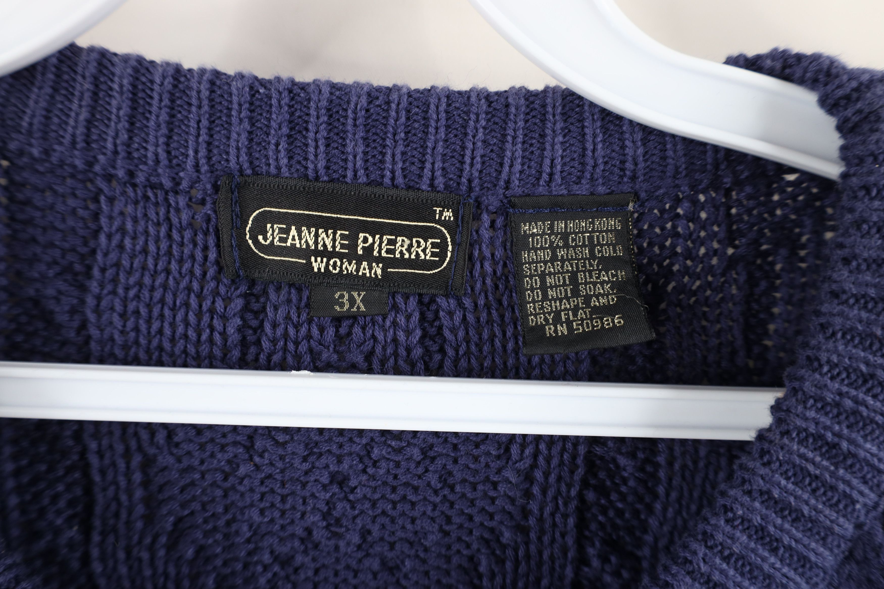 Vintage Vintage 90s Streetwear Chunky Cable Knit Fisherman Sweater Size 3XL / US 20-22 - 4 Thumbnail
