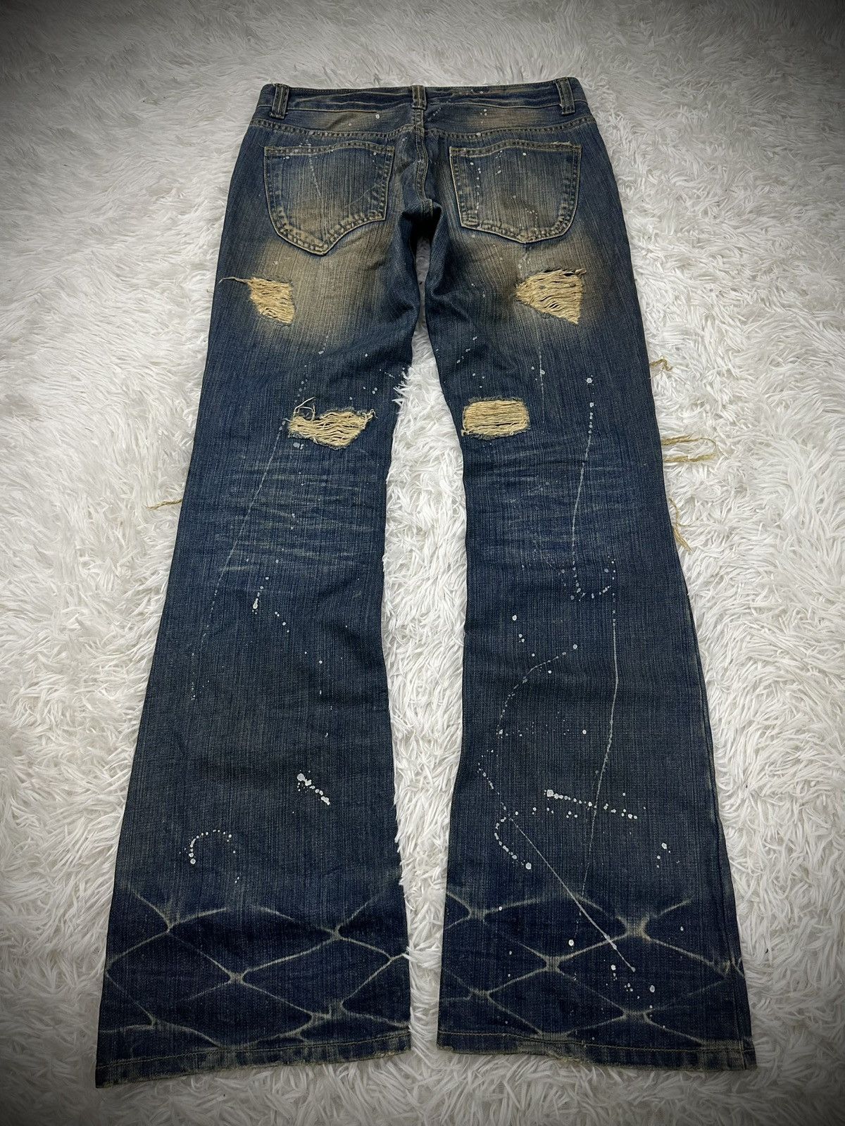If Six Was Nine rare ifsixwasnine GENNARO mudwash studded flare jeans Size US 32 / EU 48 - 9 Thumbnail