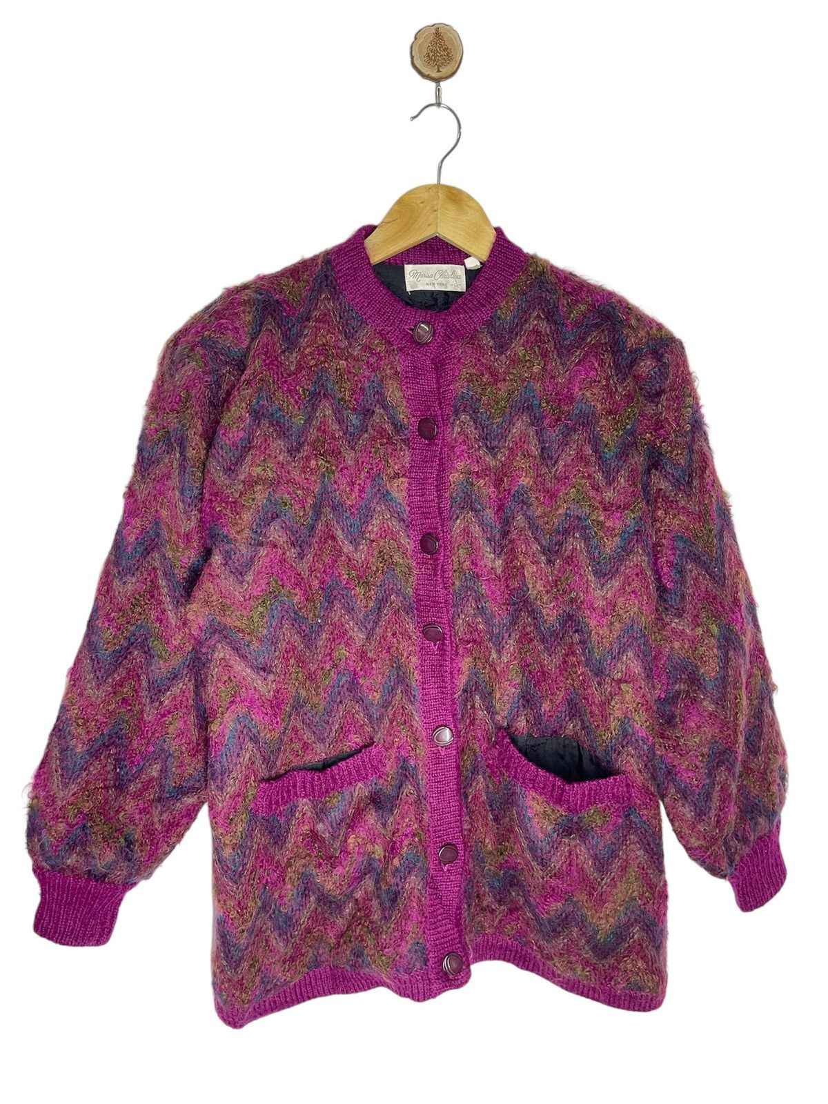 Designer Vintage MOHAIR Inspired Missoni Stripes Jacket Size M / US 6-8 / IT 42-44 - 1 Thumbnail