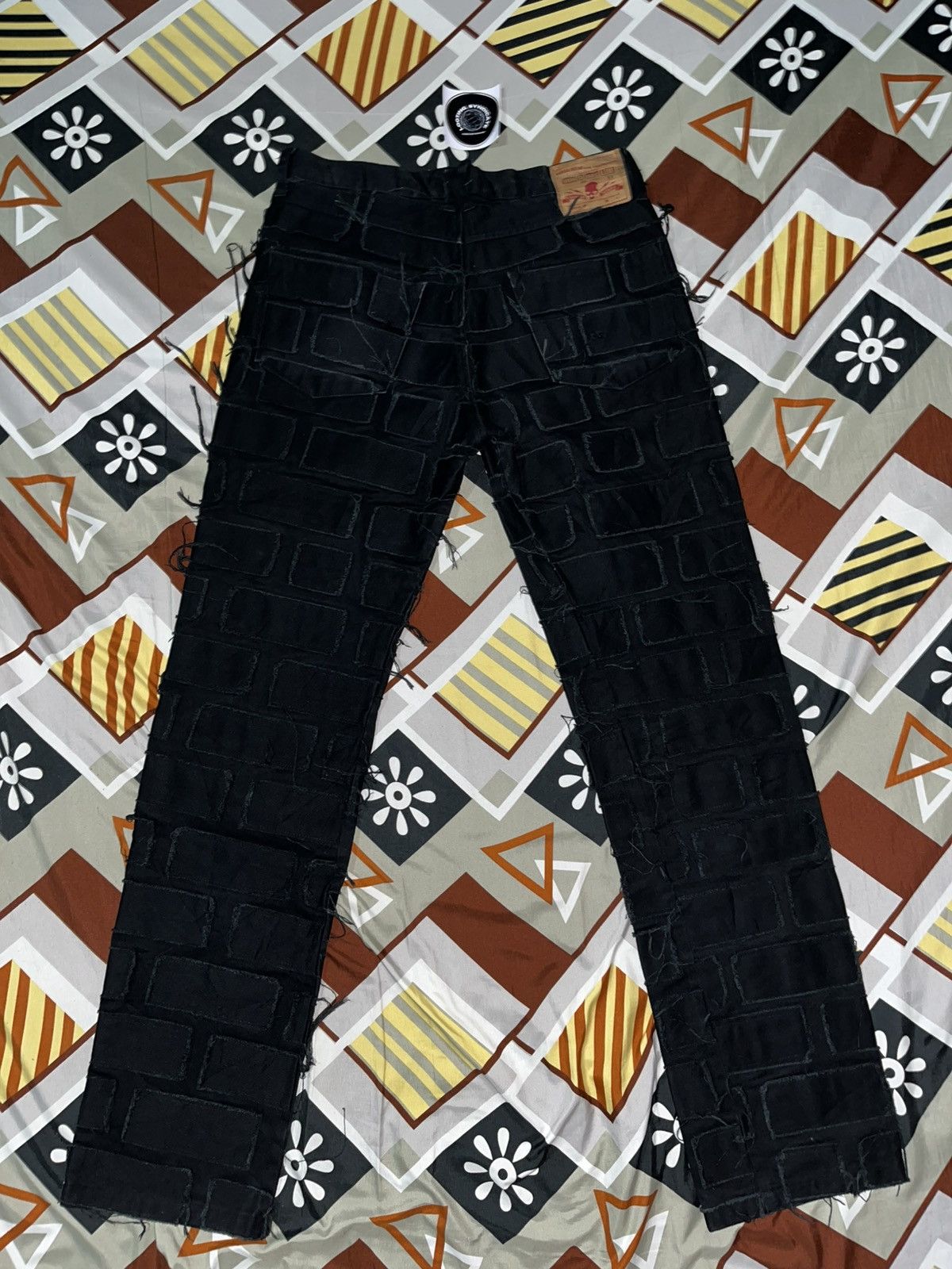 If Six Was Nine × Japanese Brand × Le Grande Bleu (L.G.B.) 🔥Rare Hundred Club Destroy Anarchy Crush Patch Denim Pants Size US 30 / EU 46 - 6 Thumbnail