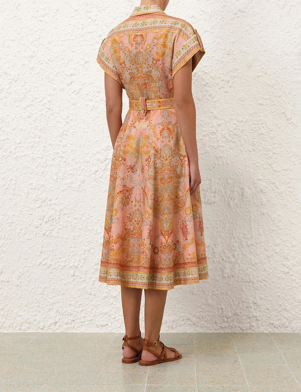 Zimmermann oc11z1025 Acacia Midi Shirt Dress in Multicolor Size M / US 6-8 / IT 42-44 - 4 Thumbnail