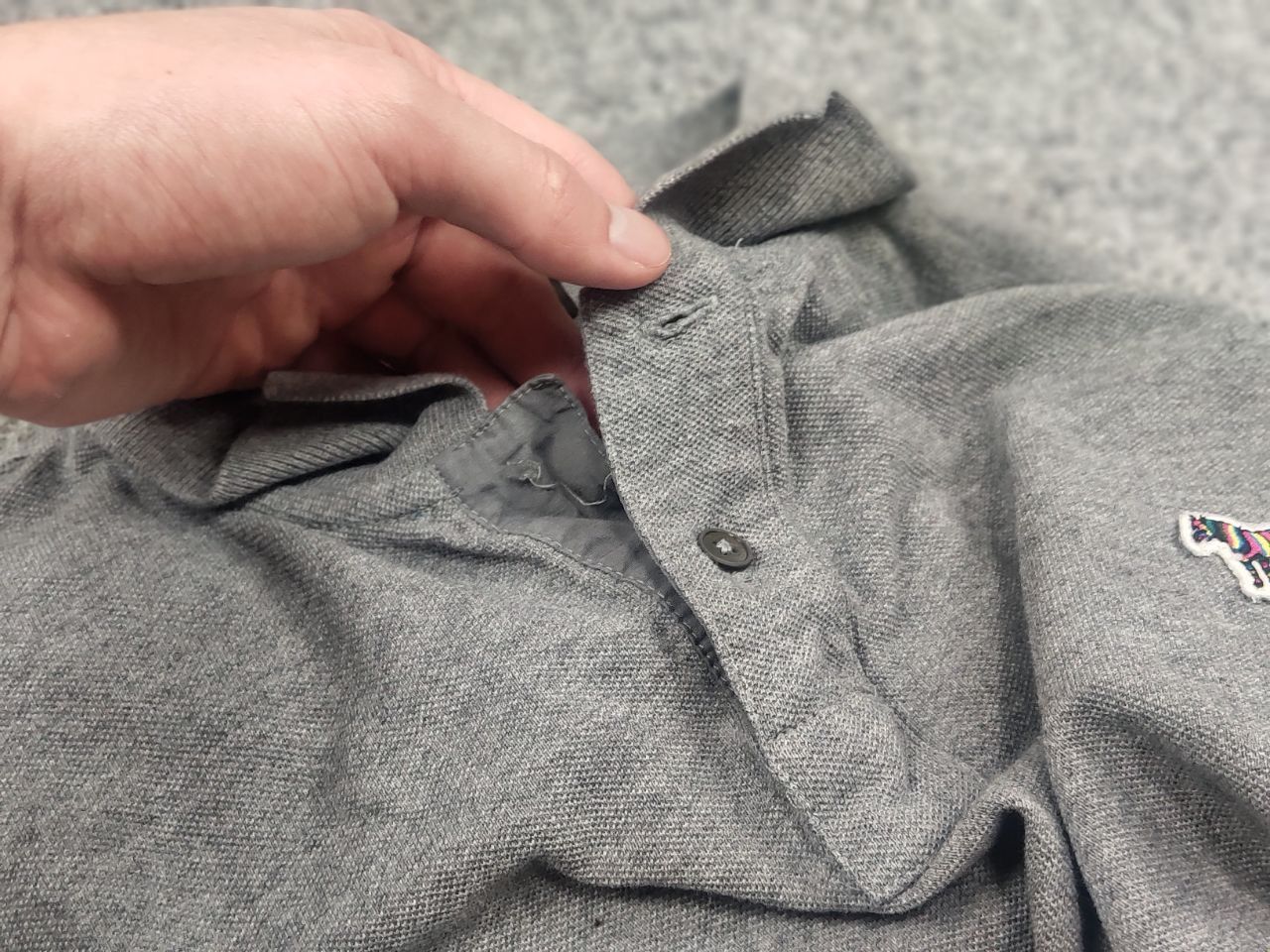 Paul Smith Paul Smith gray polo shirt long sleeves multi zebra logo Size US L / EU 52-54 / 3 - 11 Thumbnail