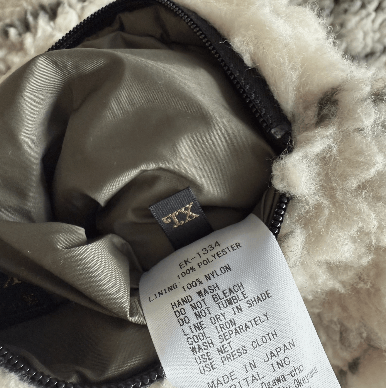 Kapital Kapital DO-GI Sashiko Boa Reversible Fleece Blouson – Ecru Size US XL / EU 56 / 4 - 5 Thumbnail
