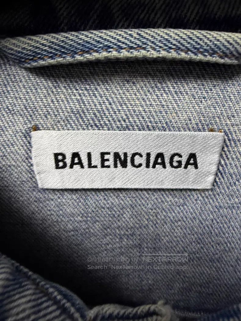 Balenciaga Balenciaga Denim Jacket Size XXS / US 00 / IT 34 - 3 Thumbnail