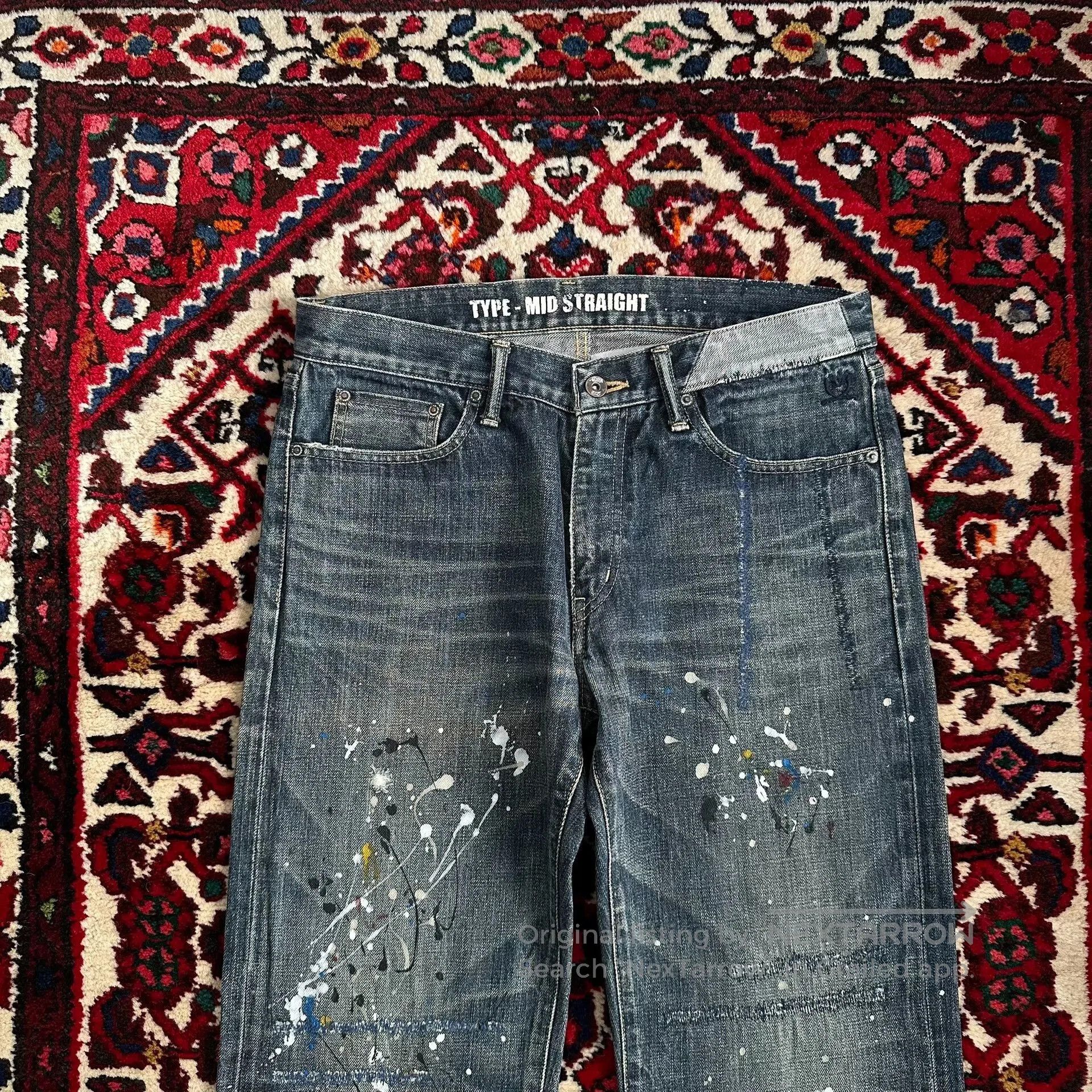 Neighborhood neighborhood splatter denim pants mid size. Size US 32 / EU 48 - 3 Thumbnail