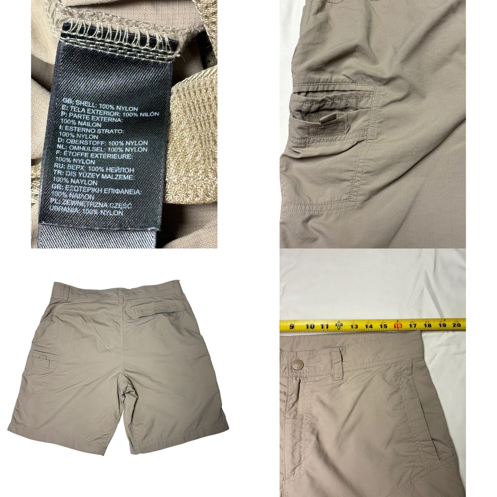 The North Face The North Face Mens Shorts Regular Tan Size 36 Cargo Casual Hiking Outdoor Nylon Cotton? Size US 36 / EU 52 - 8 Thumbnail