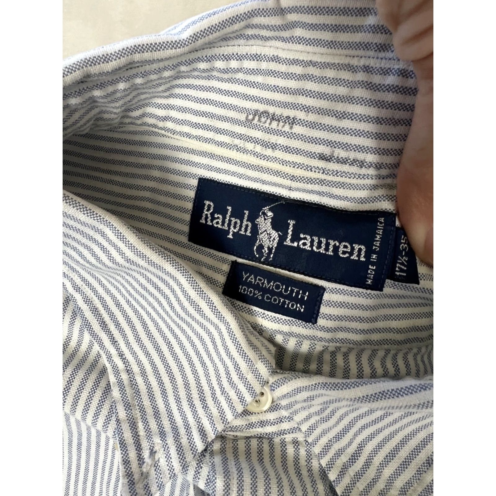 Ralph Lauren Ralph Lauren Oxford Shirt Mens XL Blue Striped Button-Down Long Sleeve Size US XL / EU 56 / 4 - 4 Thumbnail