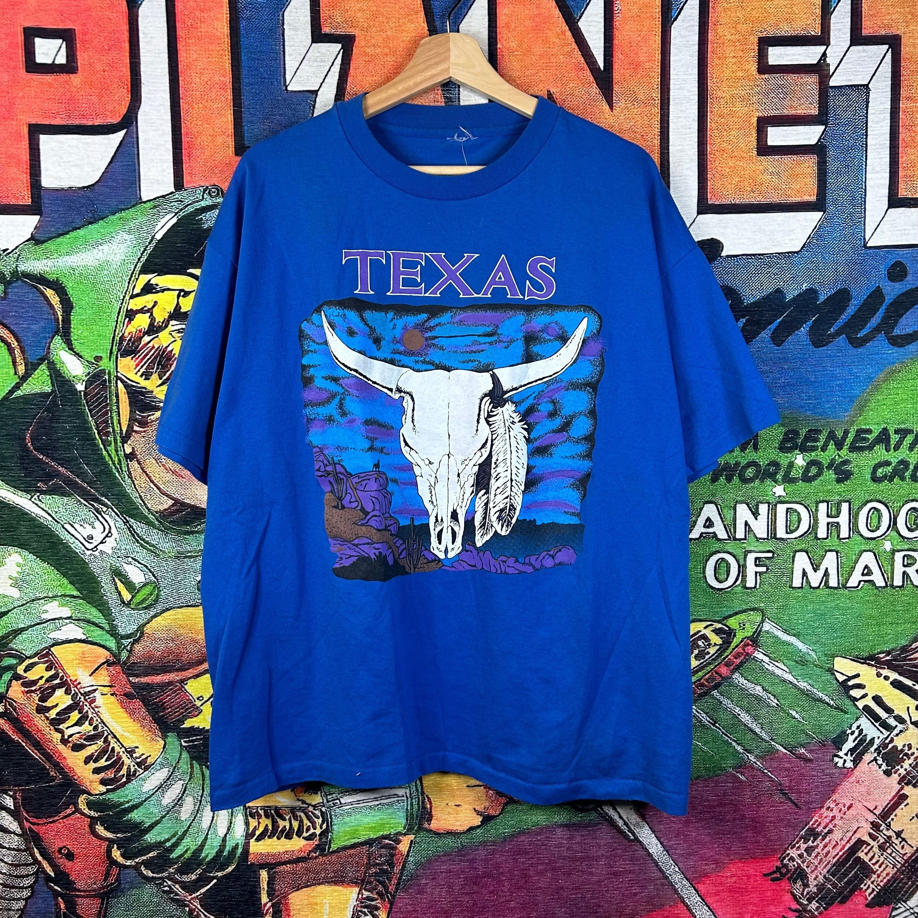 Vintage Vintage 90s Texas Longhorn Tee Size XL Size US XXL / EU 58 / 5 - 1 Thumbnail