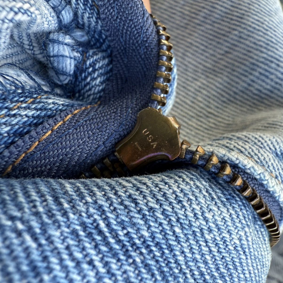 Other VINTAGE RUFF HEWN USA TALON ZIP FADED JEAN DENIM PANTS Size US 34 / EU 50 - 11 Thumbnail