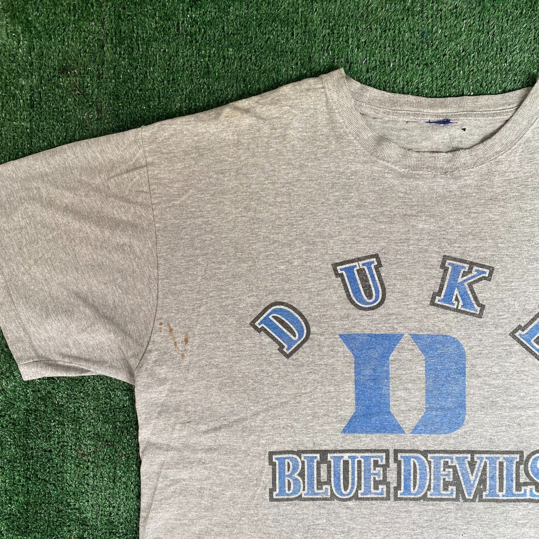 Vintage Vintage 90s Duke University Shirt Blue Devils College Tee Size US XL / EU 56 / 4 - 2 Thumbnail