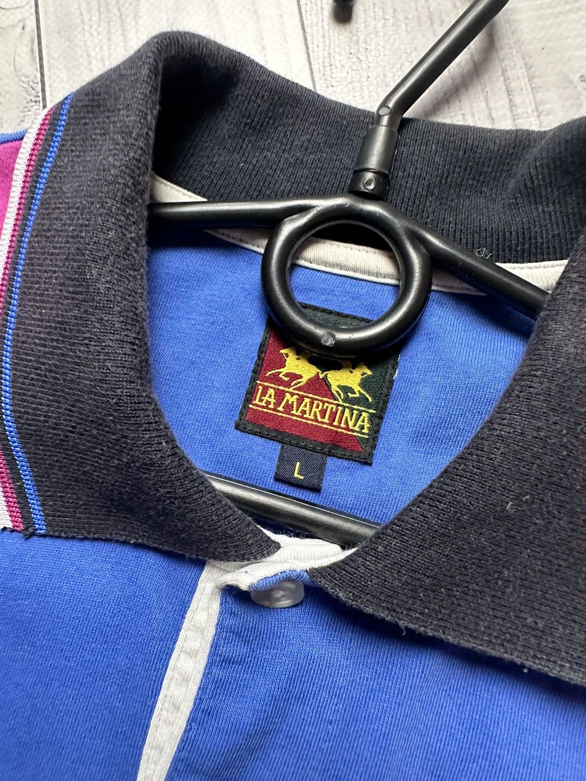 La Martina × Vintage Vintage polo L A Martina blue big logo size L New Zealand L Size US L / EU 52-54 / 3 - 5 Thumbnail