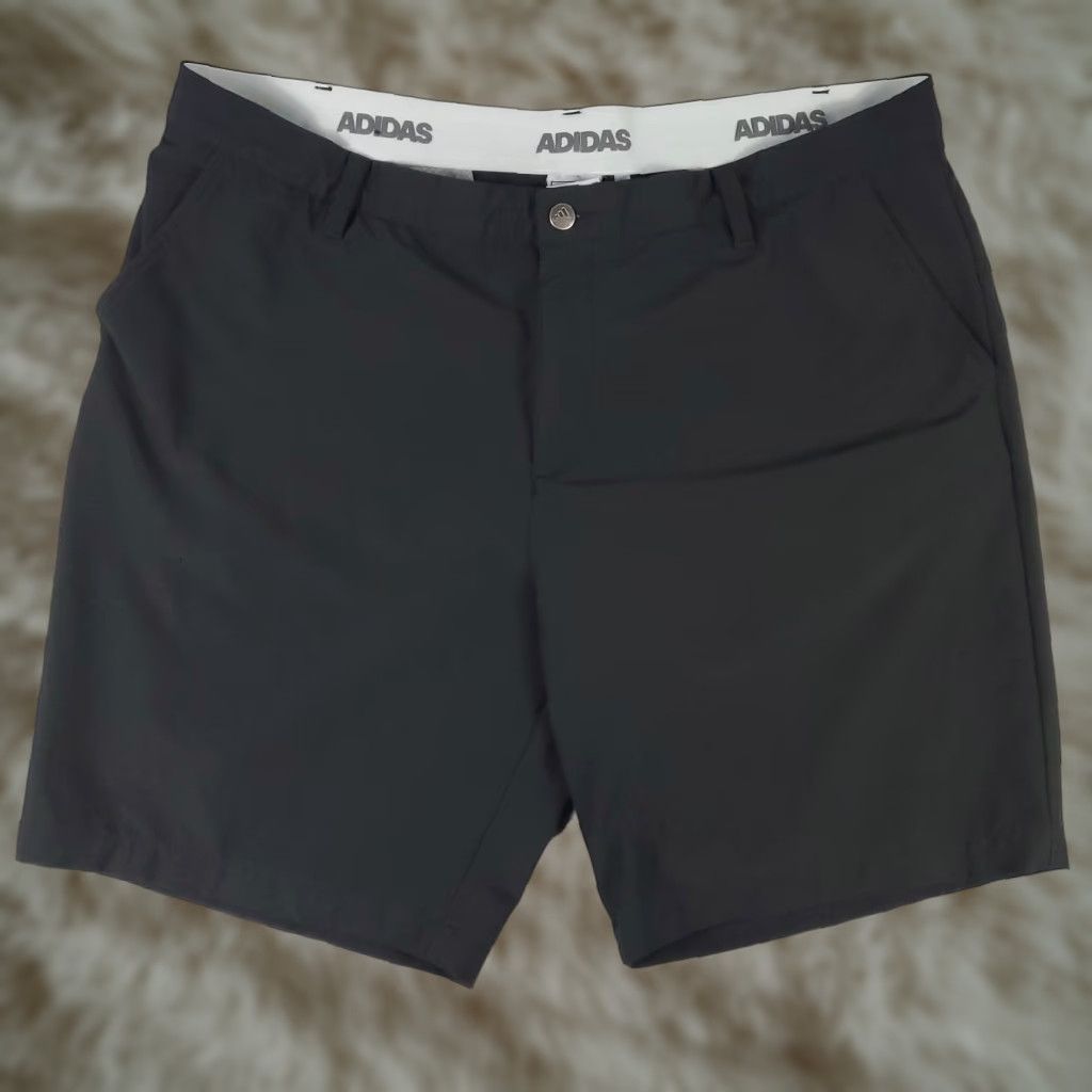 Adidas Adidas Shorts Mens Size 40 Black Golf Casual Flat Front Chino Slash Pockets Logo Zip Front Knit Polyester Regular 40 Men Black Adidas Shorts Size US 40 / EU 56 - 1 Thumbnail