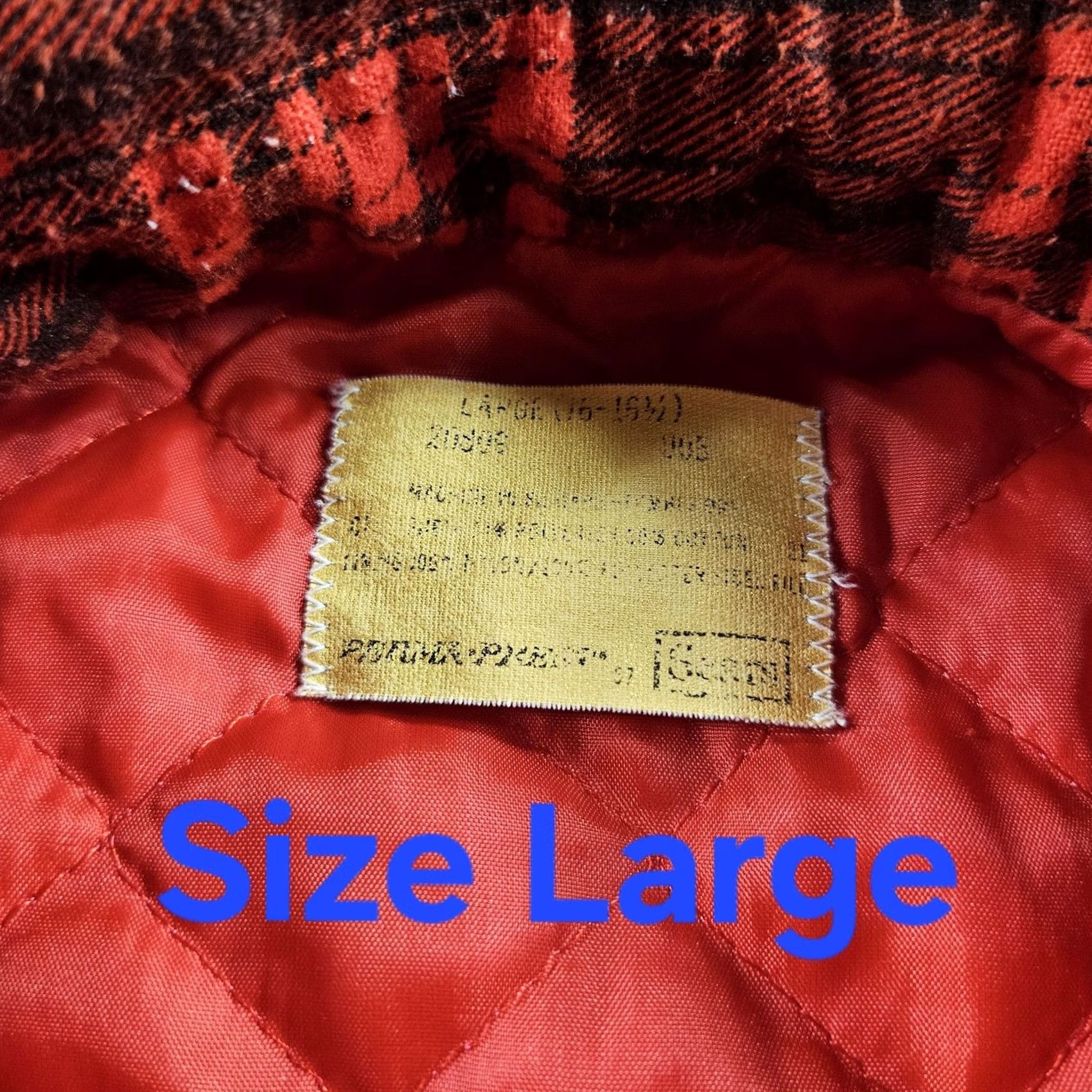 Sears VINTAGE Sears Quilted Mens L Red 60s 70s Lined Workwear Button Flannel Pockets Size Size US L / EU 52-54 / 3 - 4 Thumbnail