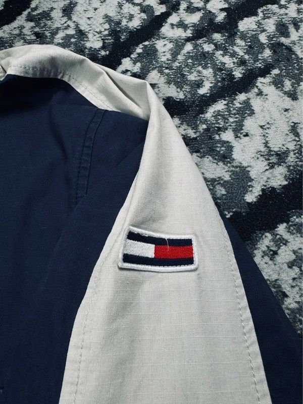 Tommy Hilfiger Tommy Hilfiger white navy blue logo anorak jacket XXL Size US XXL / EU 58 / 5 - 4 Thumbnail