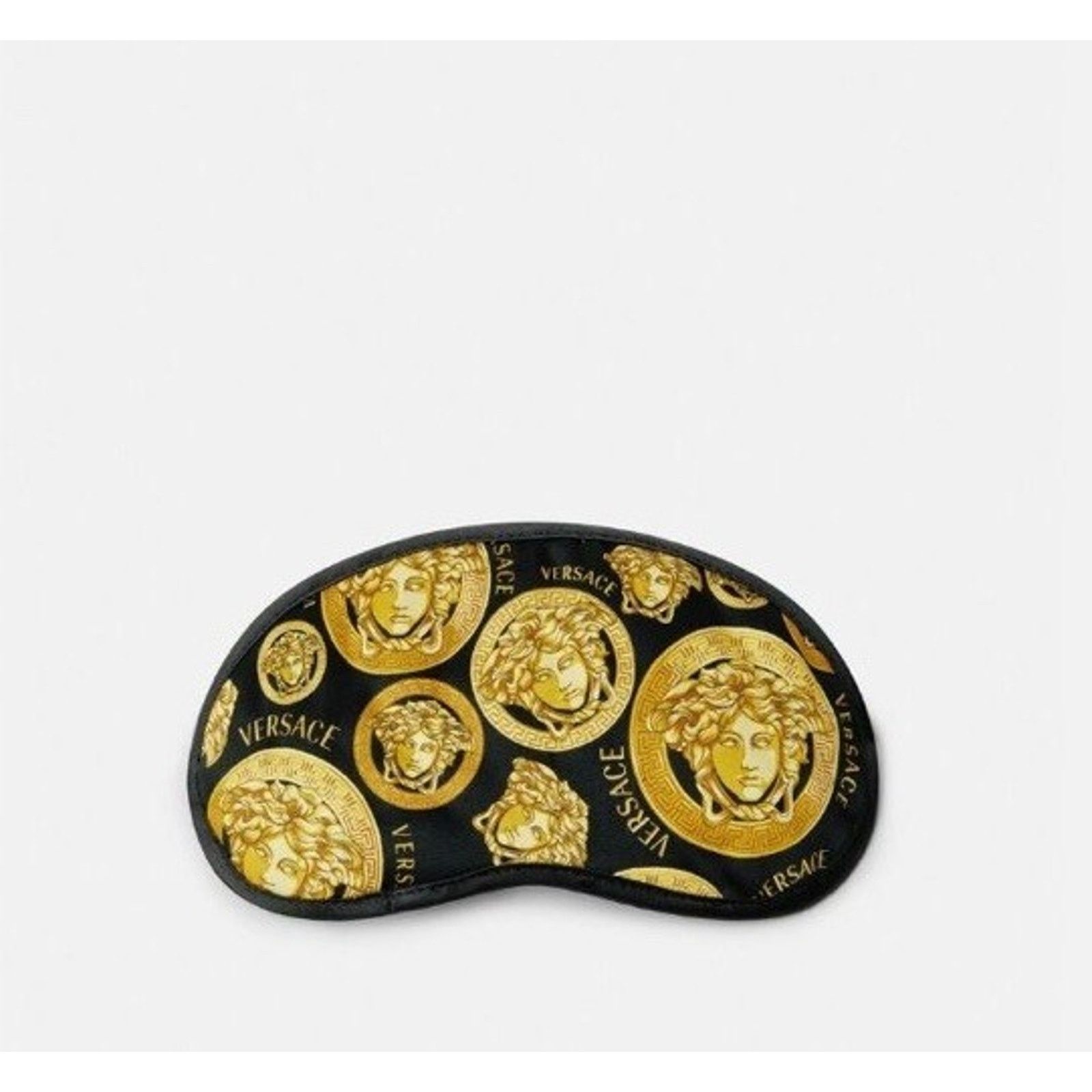 Versace Versace Black Gold Medusa Allover Print Sleep Mask ZMAS18107 Size ONE SIZE - 2 Thumbnail