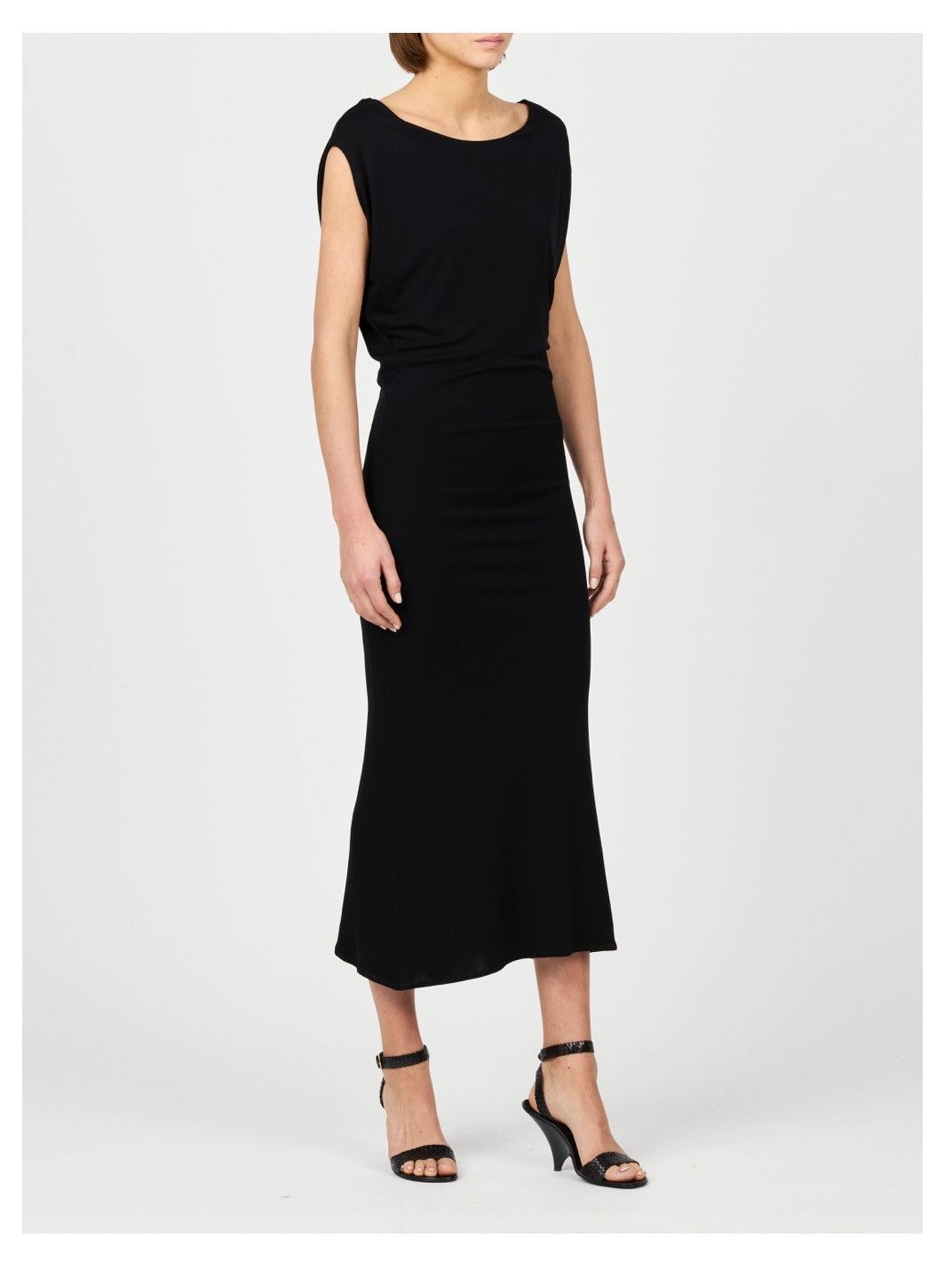 Loro Piana o1srvl11e0825 FAO2405 Eva Long Dress in Black Size L / US 10 / IT 46 - 7 Thumbnail