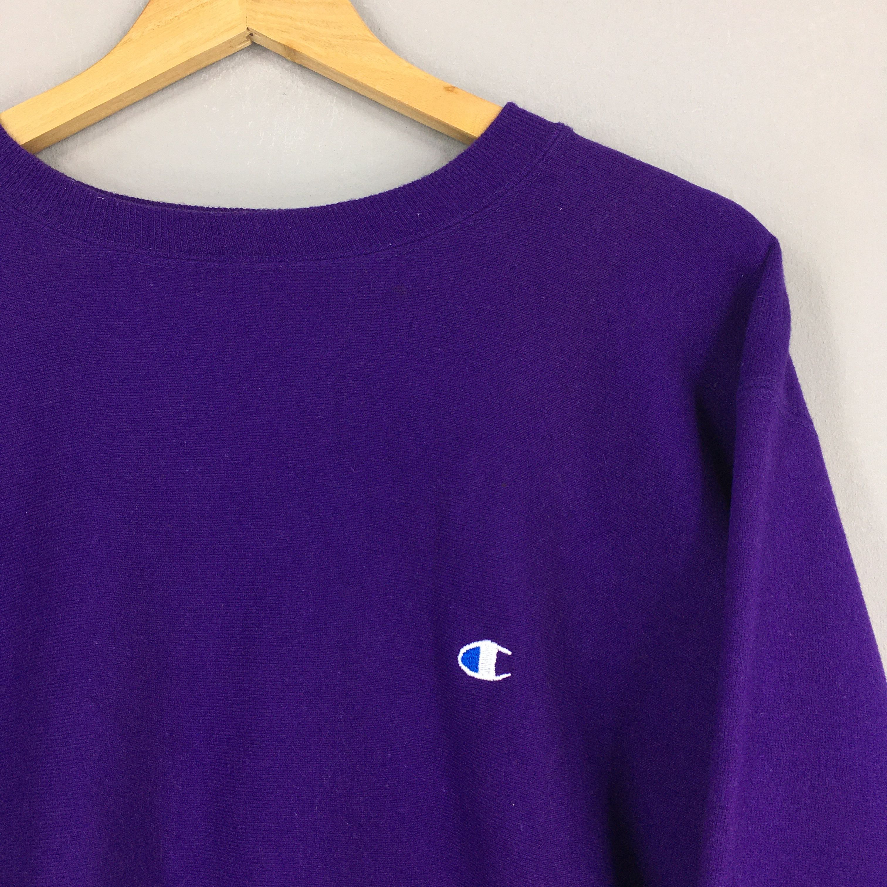 Champion × Vintage Vintage Champion Reverse Weave Purple Sweatshirt Large Size US L / EU 52-54 / 3 - 2 Thumbnail