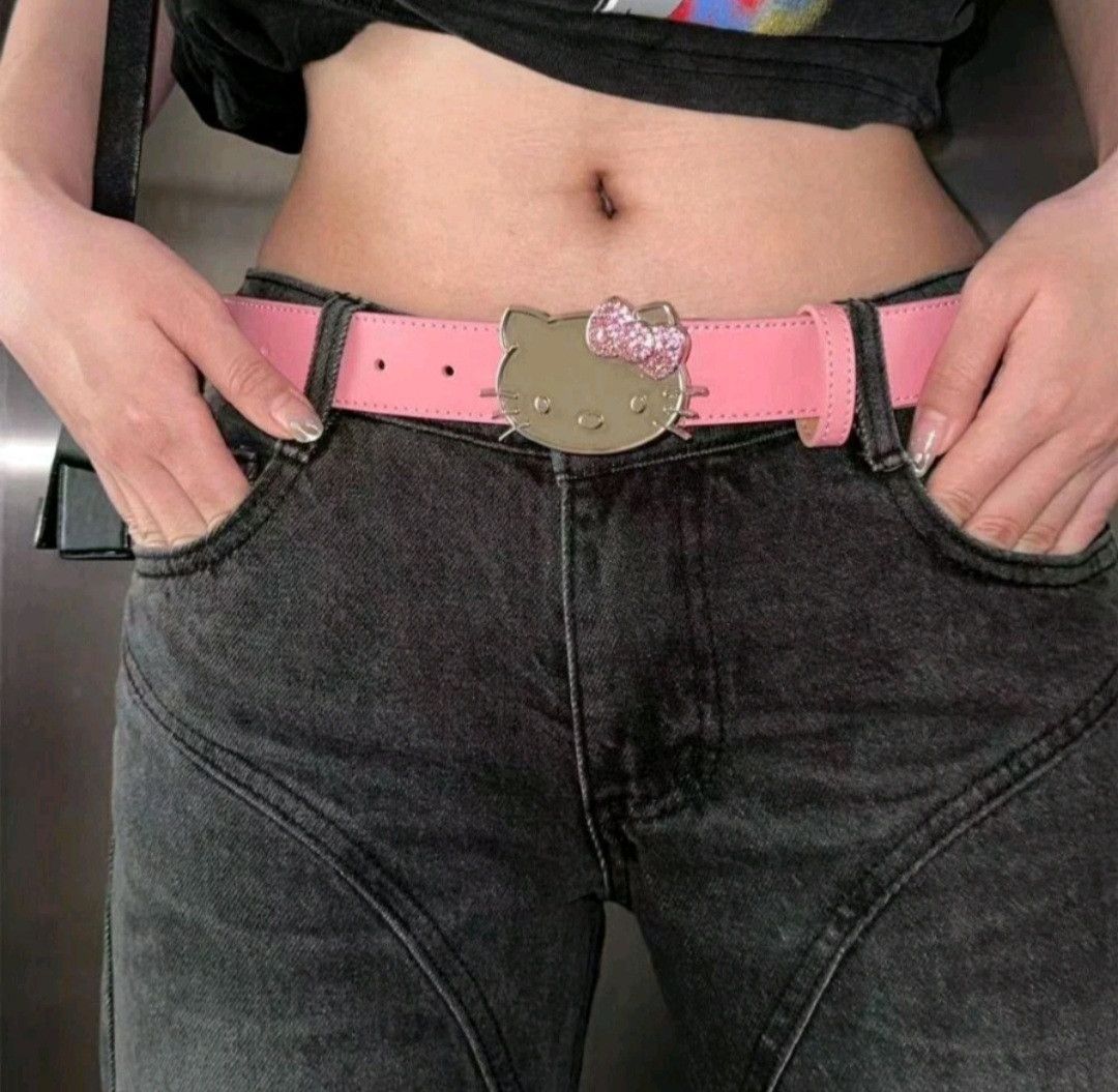 Japanese Brand Hello kitty streetwear pink colour belt Size ONE SIZE - 1 Thumbnail