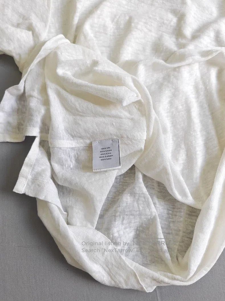 Hermes Hermes Short Sleeve T-Shirt, 100% Linen Fabric, White Colo Size US M / EU 48-50 / 2 - 4 Thumbnail