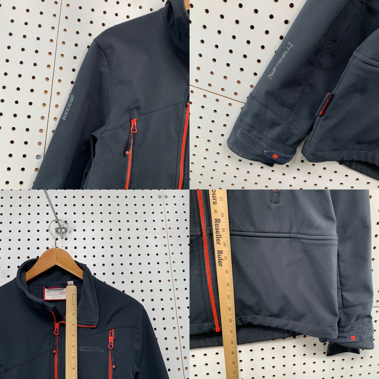 Warehouse Moutain Warehouse Extreme Ski Jacket Mens Small RECO Shell Zipper Armpit Skiing Winter Black Polyester Softshell Jacket Mens Small Size US S / EU 44-46 / 1 - 9 Thumbnail