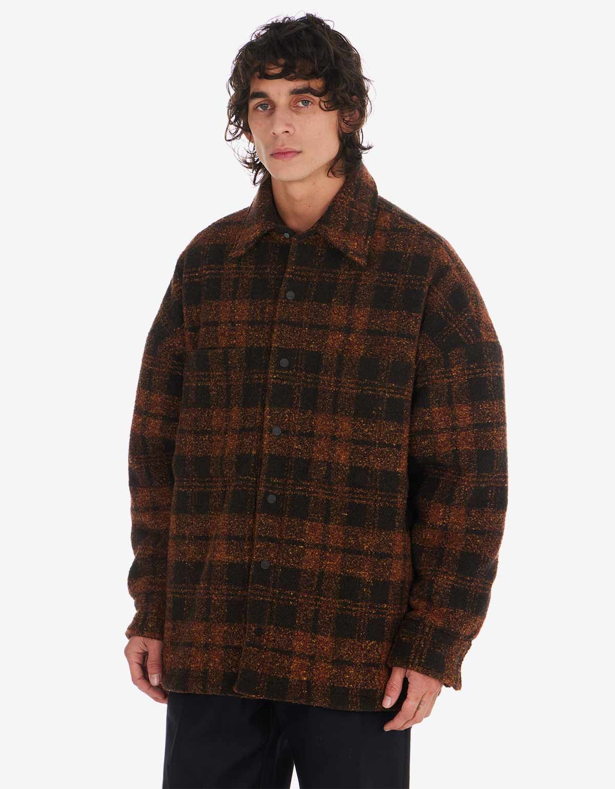 Nahmias Nahmias Brown Plaid Padded Shirt Size US S / EU 44-46 / 1 - 2 Thumbnail