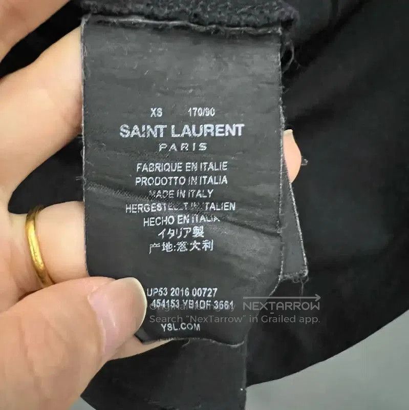 Yves Saint Laurent YSL Women's Black Short Sleeve T-Shirt . Size XS / US 0-2 / IT 36-38 - 3 Thumbnail