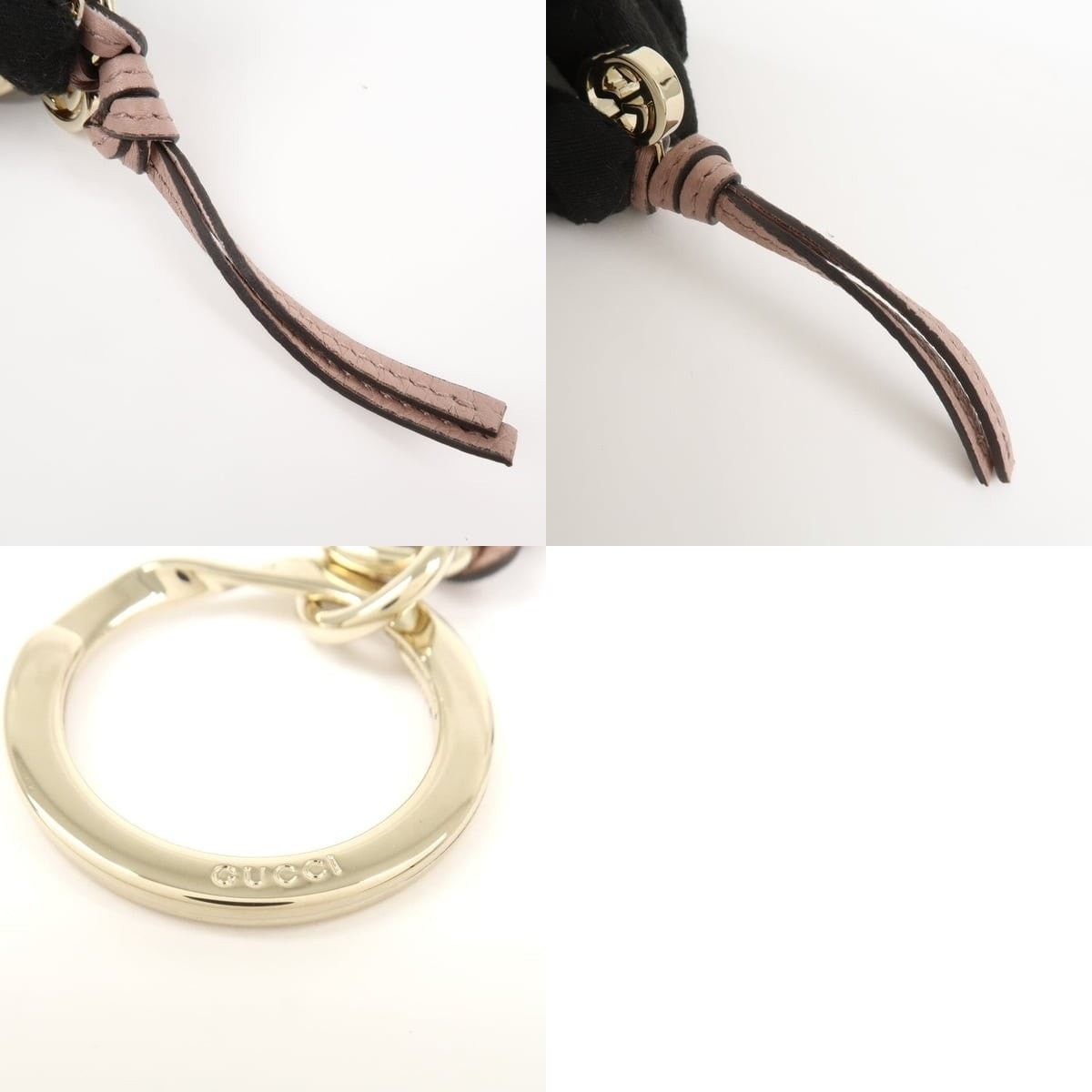 Gucci Gucci Interlocking G Calfskin Keychain Pink Size ONE SIZE - 4 Thumbnail