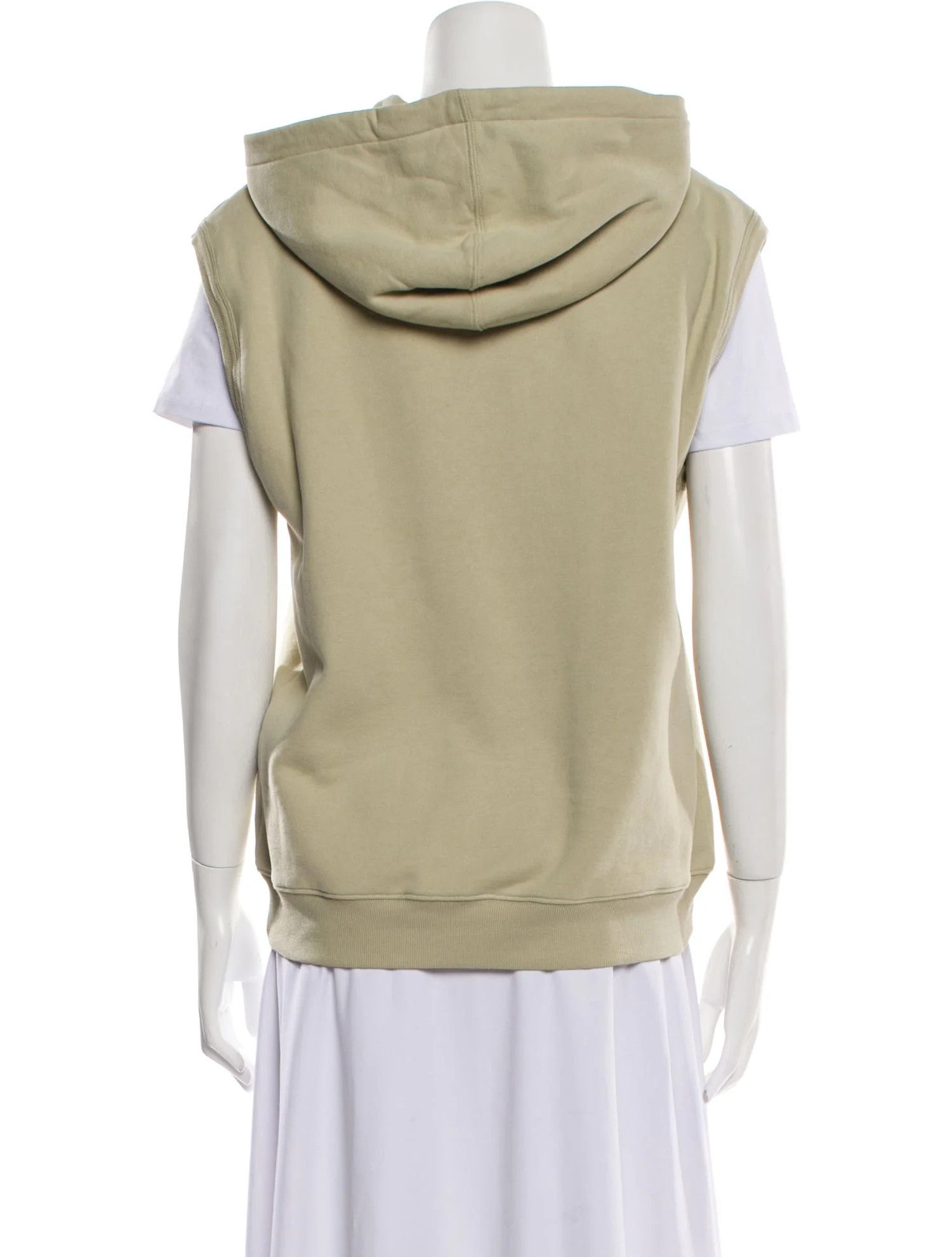 Saint Laurent Paris o1s1wg111024 Hoodie Zippe Sans Manches in Neutrals Size S / US 4 / IT 40 - 3 Thumbnail