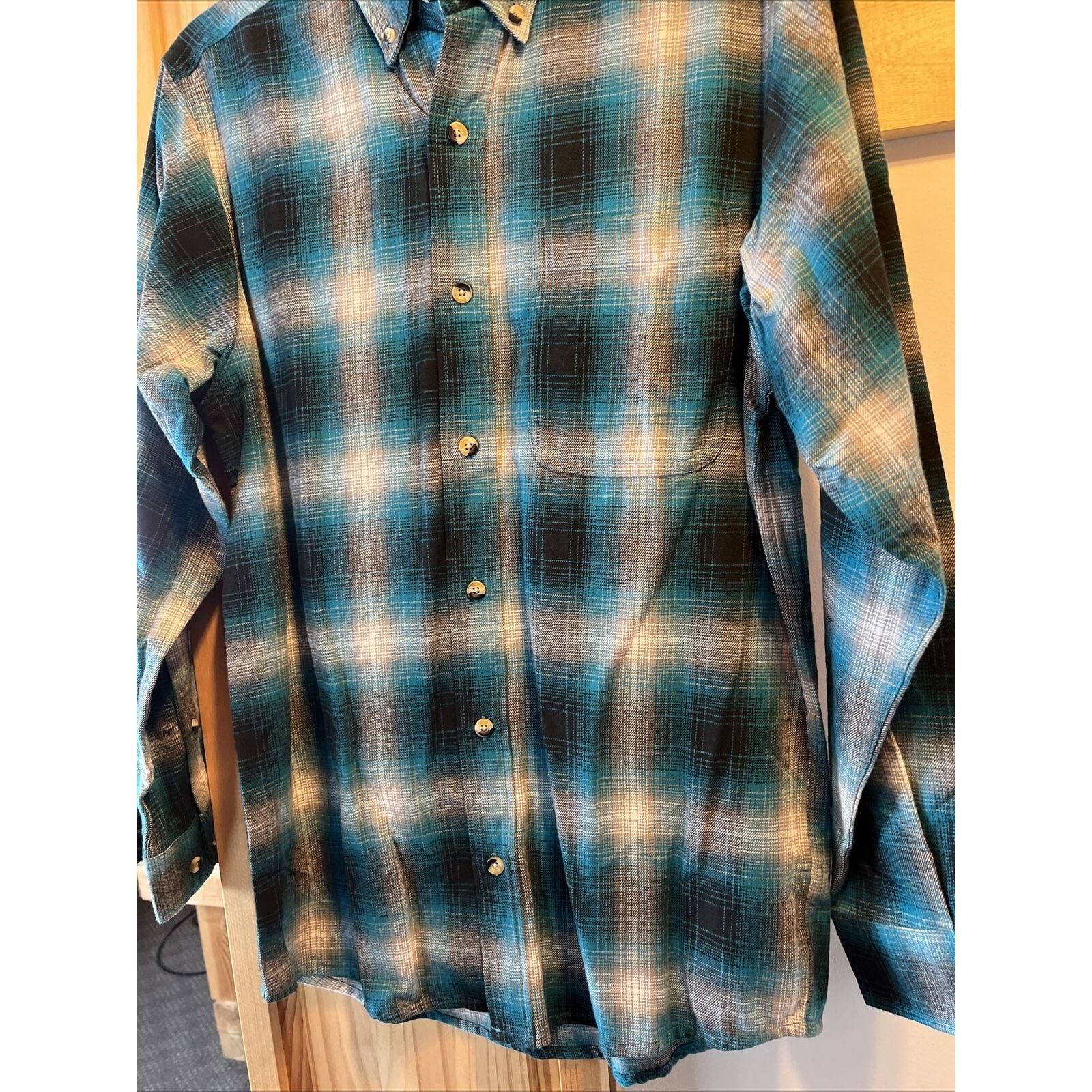 Other Hobbs Creek Mens S Blue Plaid LS Button Cotton Flannel Shirt Size US S / EU 44-46 / 1 - 11 Thumbnail
