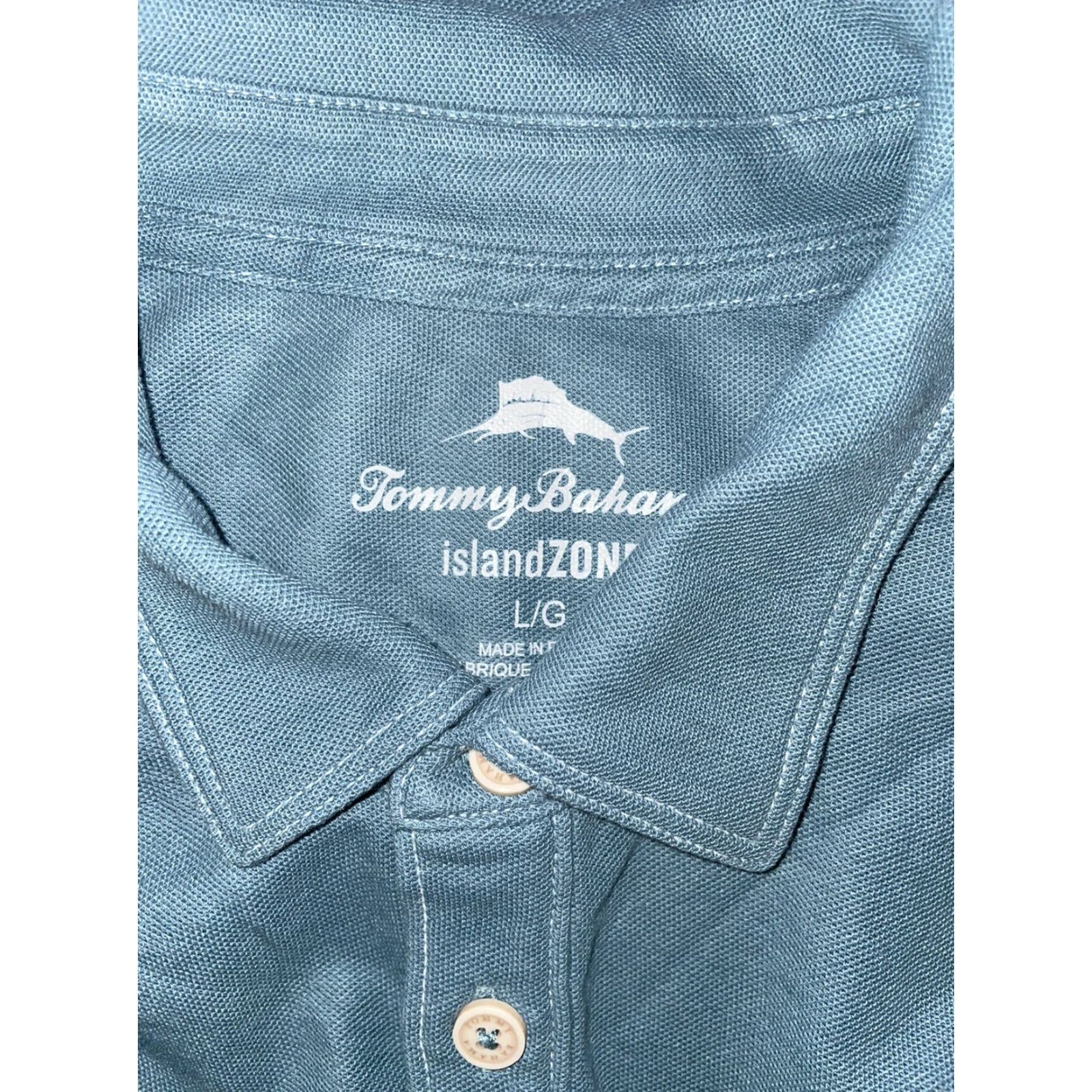 Tommy Bahama Tommy Bahama Island Zone Light Blue Golf Polo Mens L Size US L / EU 52-54 / 3 - 6 Thumbnail