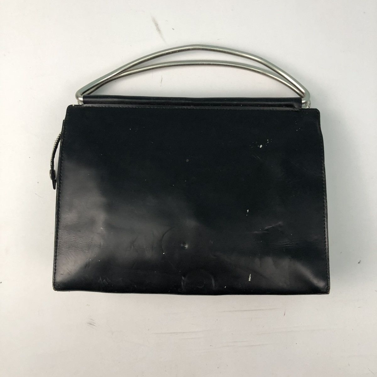 Yohji Yamamoto ‼️YES‼️ RARE Y’SACCS METAL HANDLE CARRY LEATHER BAG Size ONE SIZE - 2 Thumbnail