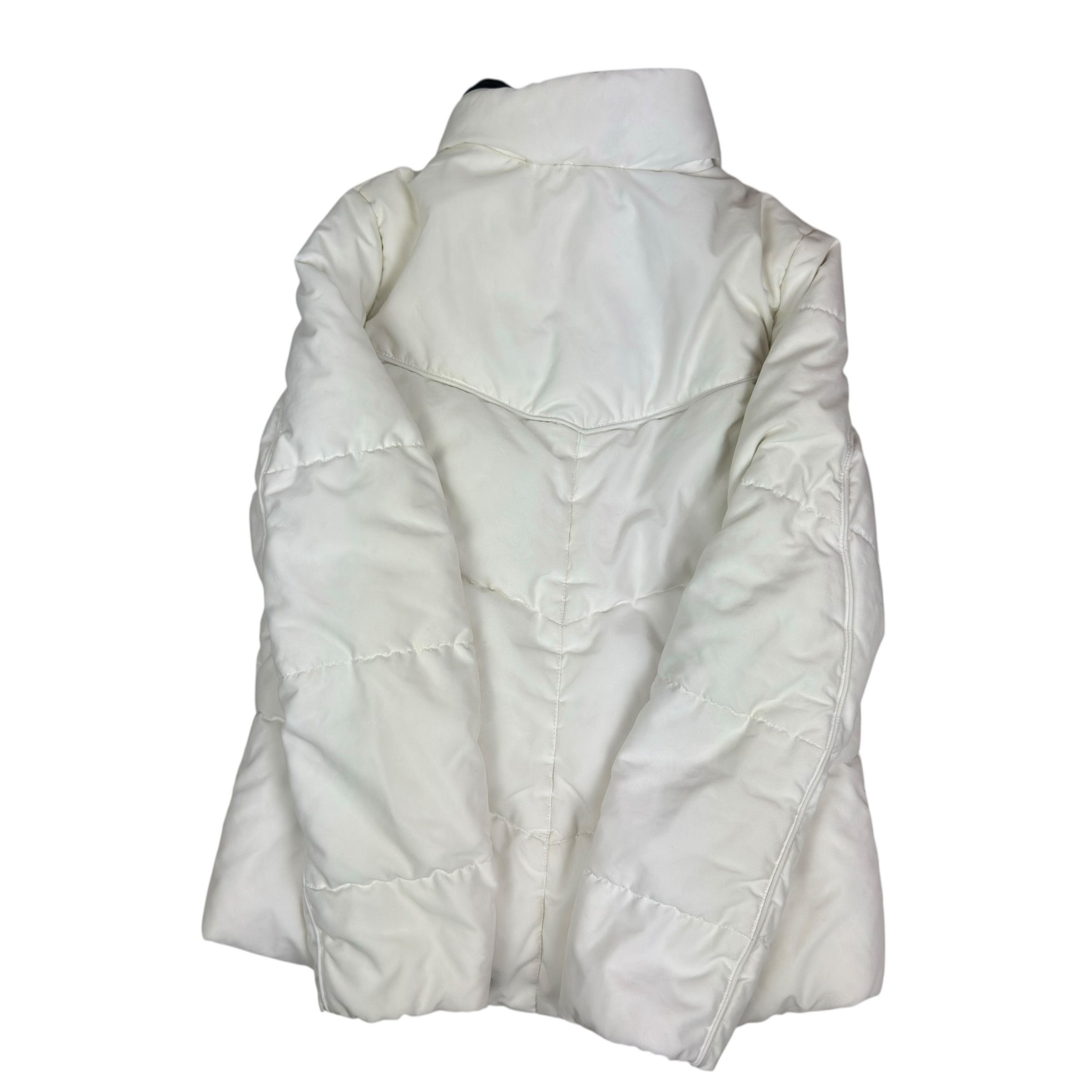 Nike Nike Womens White Black Solo Swoosh Full Zip Puffer Jacket S Size S / US 4 / IT 40 - 3 Thumbnail