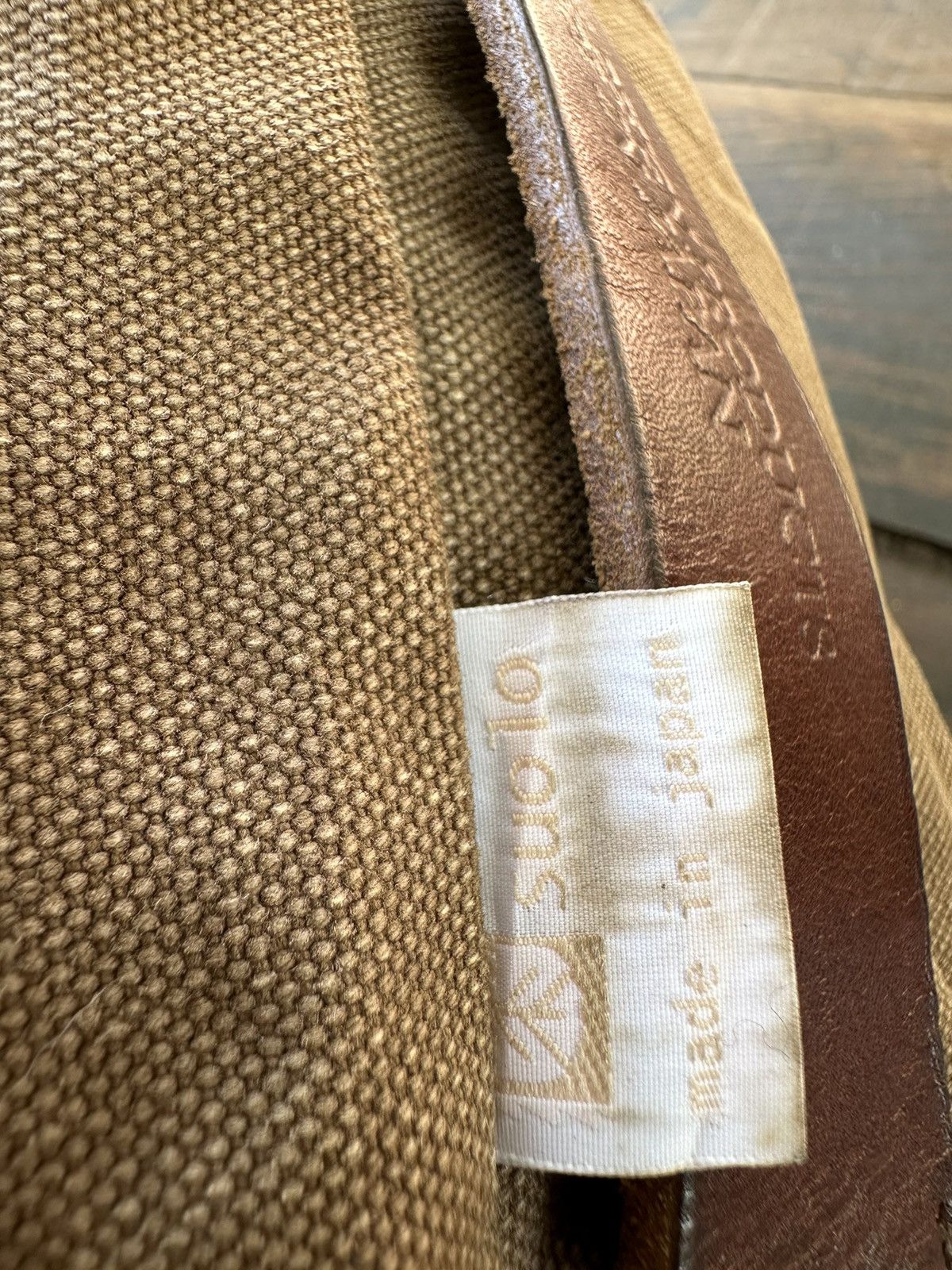 Japanese Brand × Vintage Suolo Japan Canvas Leather Tote Bag Size ONE SIZE - 5 Thumbnail