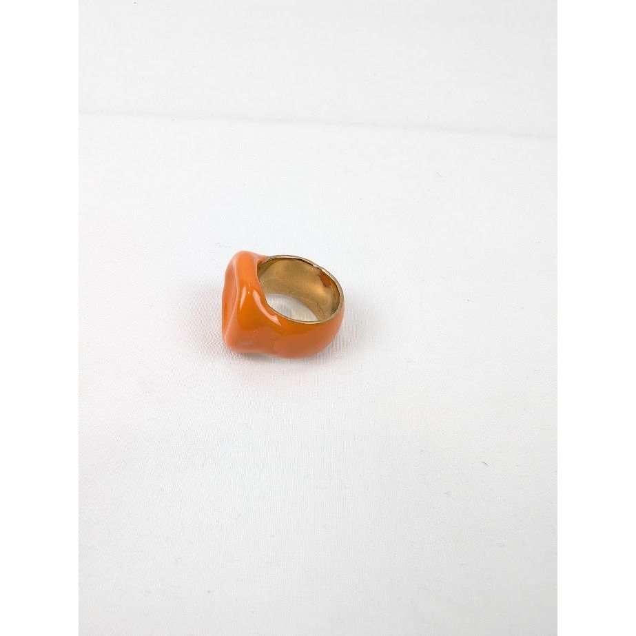 Bottega Veneta o1rshd1 Q:2 / Size: 19 / Sterling Gold Ring In Tangerine Size ONE SIZE - 4 Thumbnail