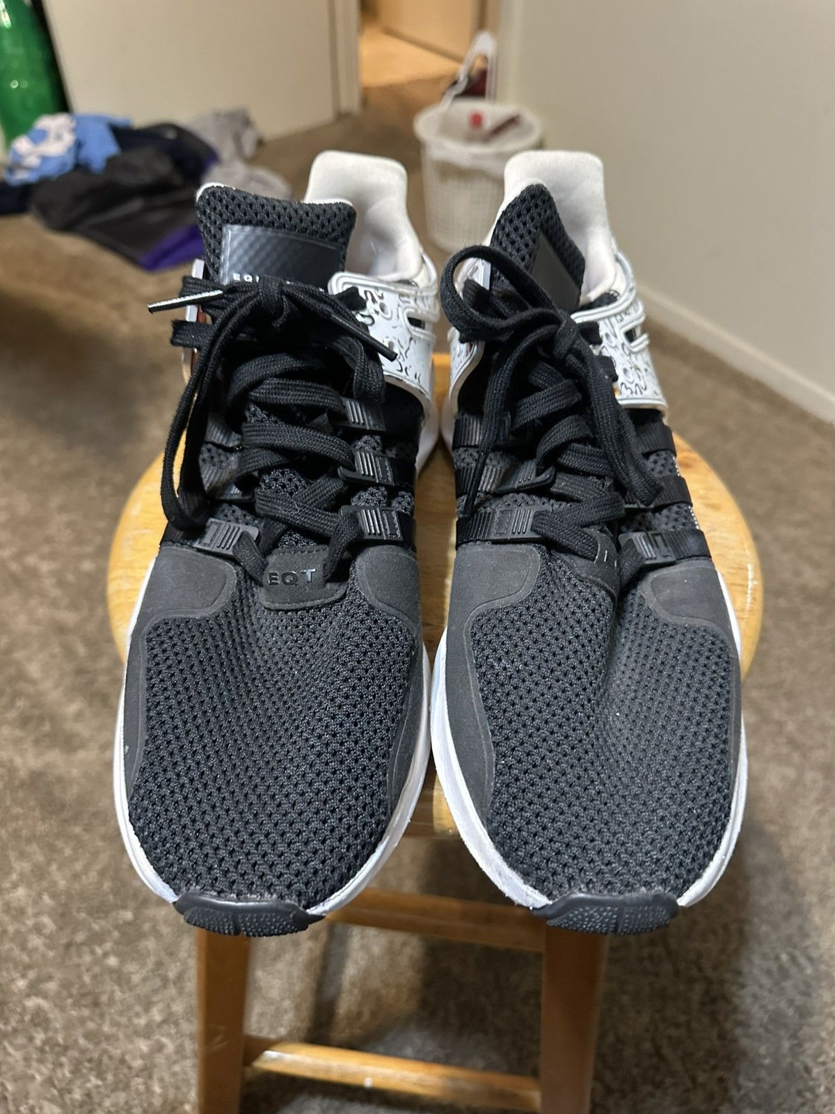 Adidas Vintage Adidas EQT SUPPORT ADV 'BLACK' 00s size 13 Size US 13 / EU 46 - 3 Thumbnail