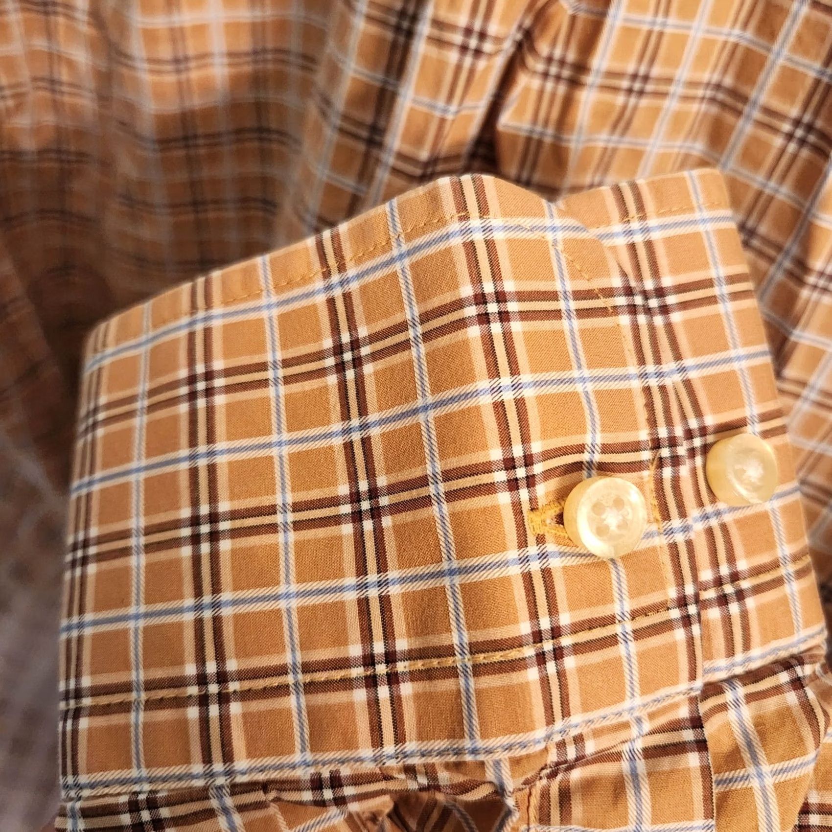 Peter Millar Peter Millar Cotton Orange Plaid Long Sleeve Button-Up Shirt Mens Large Size US L / EU 52-54 / 3 - 6 Thumbnail