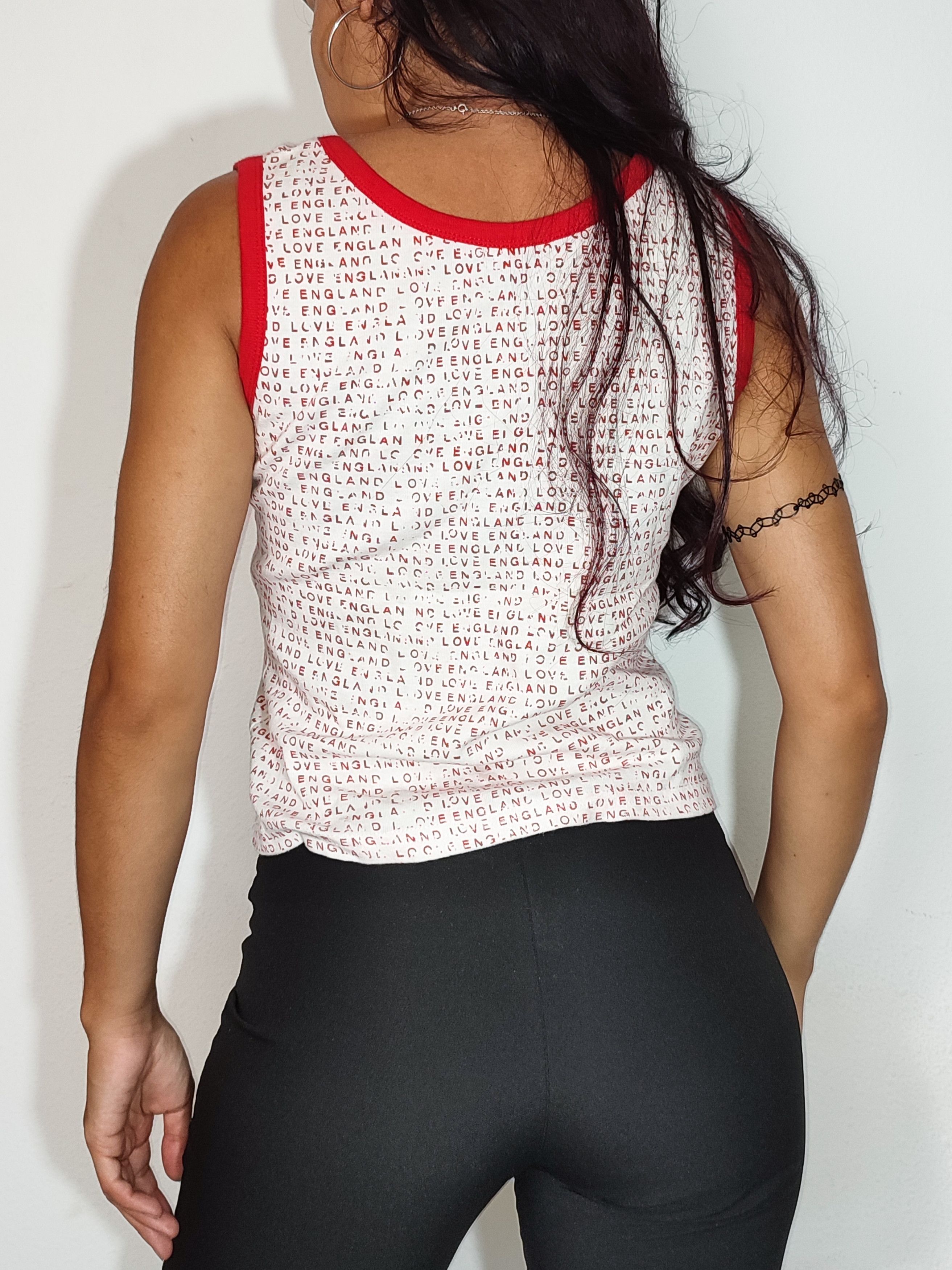Vintage Vintage Y2k Love Uk Slogan Print Tank Top Size M / US 6-8 / IT 42-44 - 3 Thumbnail