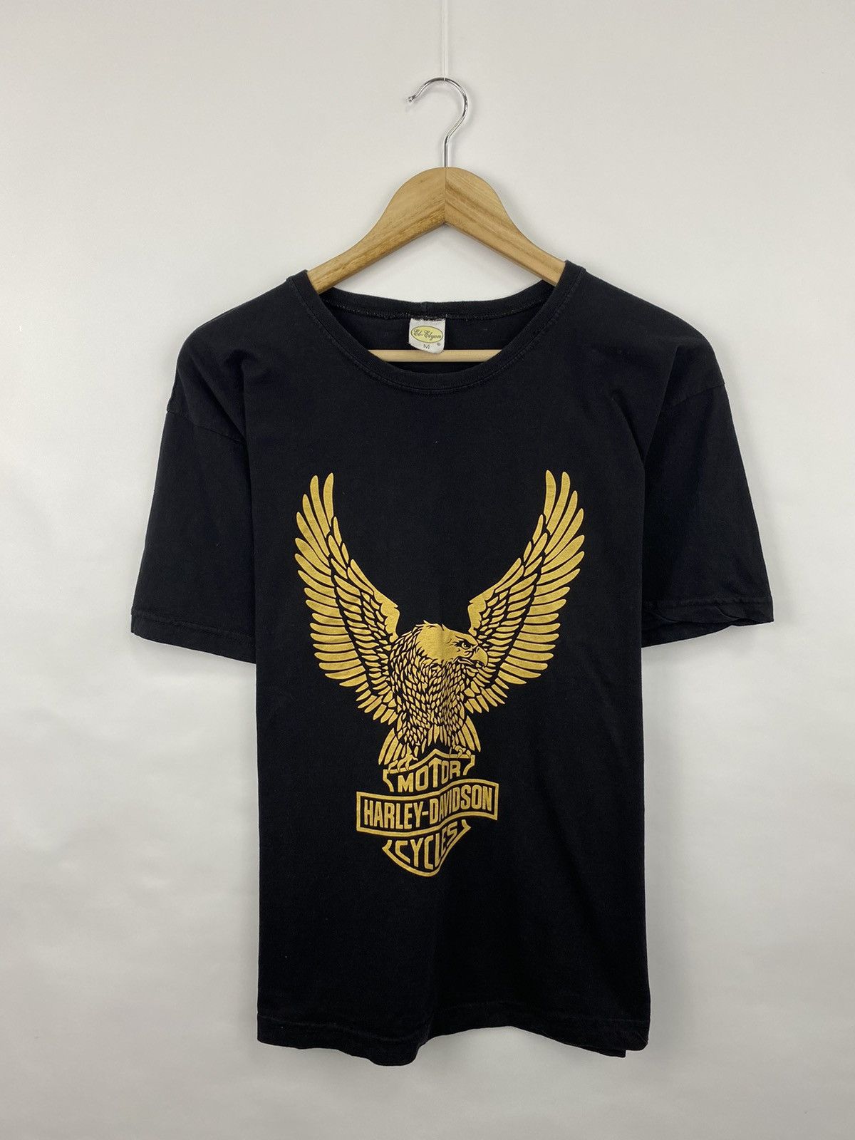 Harley Davidson 🇺🇸 Vintage 90s Harley Davidson Gold Eagle Logo Choppers Tee Size US M / EU 48-50 / 2 - 1 Thumbnail