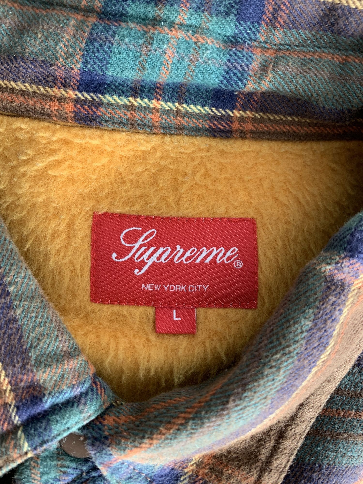 Supreme Supreme Pile Lined Plaid Flannel Shirt Size US L / EU 52-54 / 3 - 5 Thumbnail