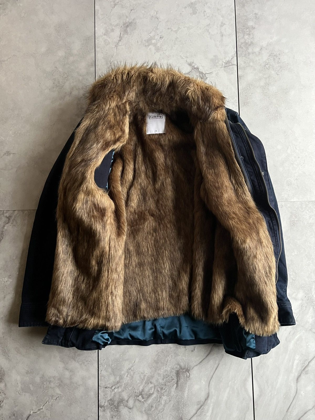 Japanese Brand Rattle Trap Worker Fur Lined Jacket Size US S / EU 44-46 / 1 - 2 Thumbnail