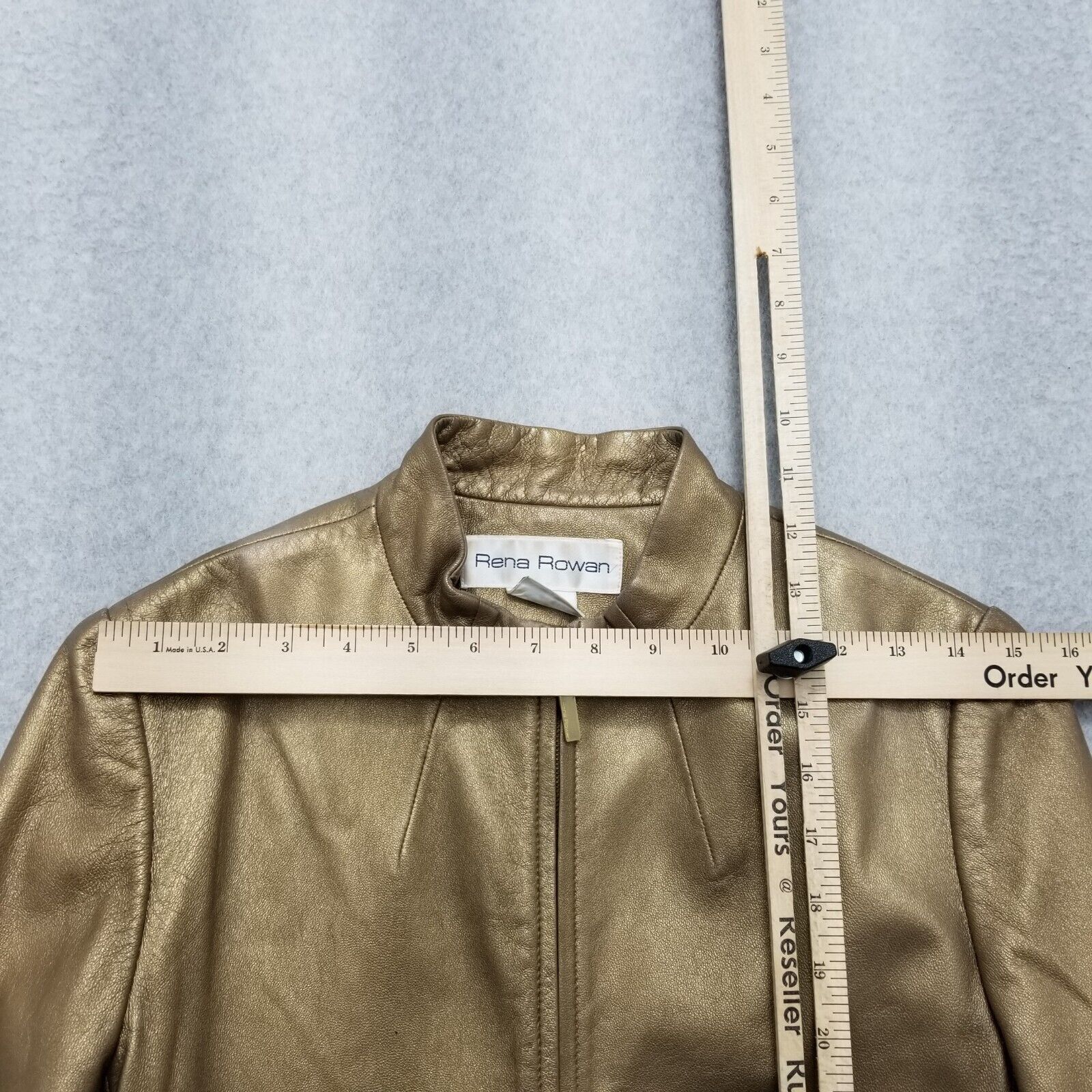 Other Rena Rowan Leather Jacket Womens 6 Long Sleeve Full Zip Size M / US 6-8 / IT 42-44 - 3 Thumbnail