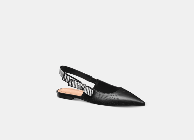 Dior o1w1db10426 KCF009 Toujours Slingback Flats in Black Size US 10 / IT 40 - 2 Thumbnail